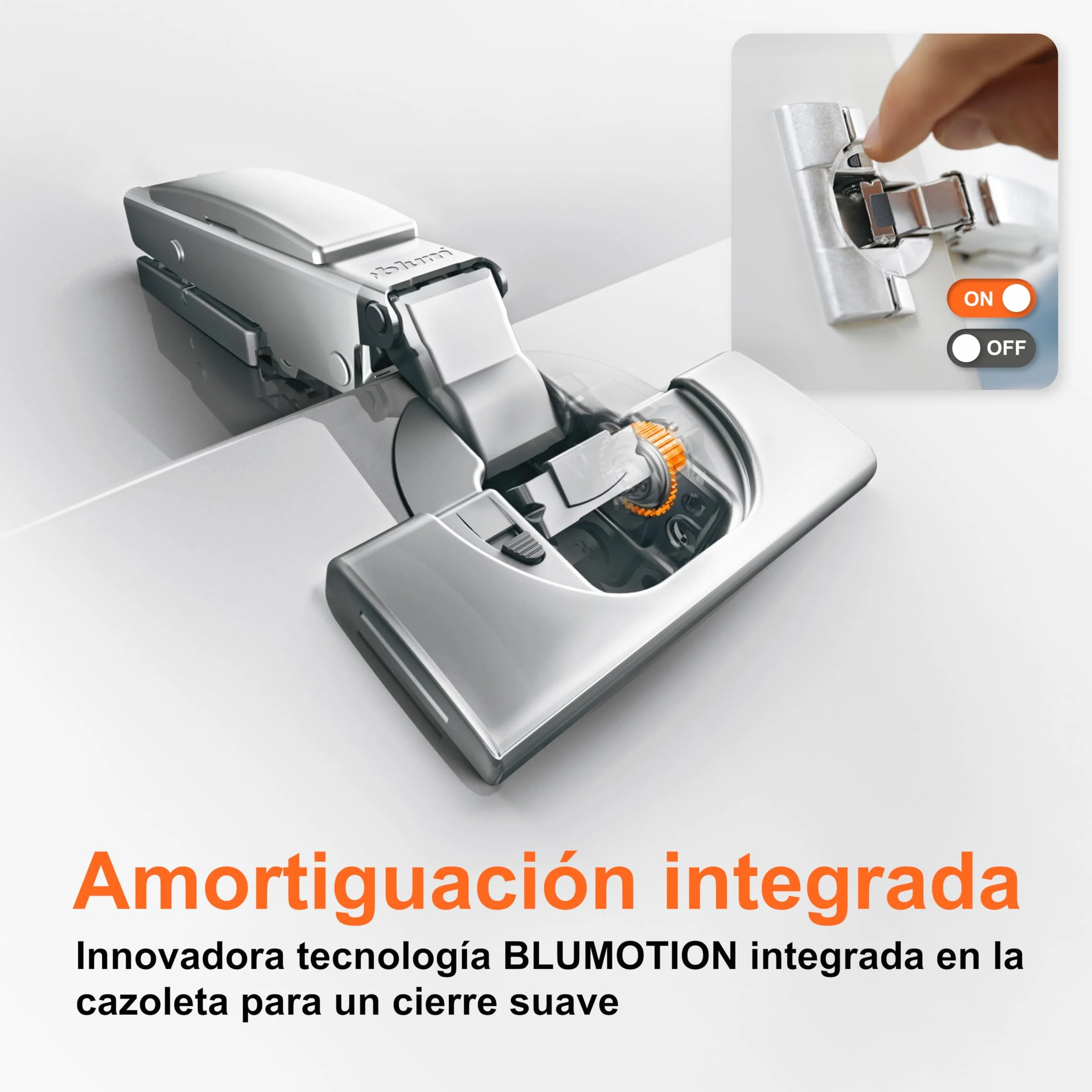 BLUM CLIP TOP BLUMOTION Bisagra muebles 110° recta con muelle acero 2 unidades