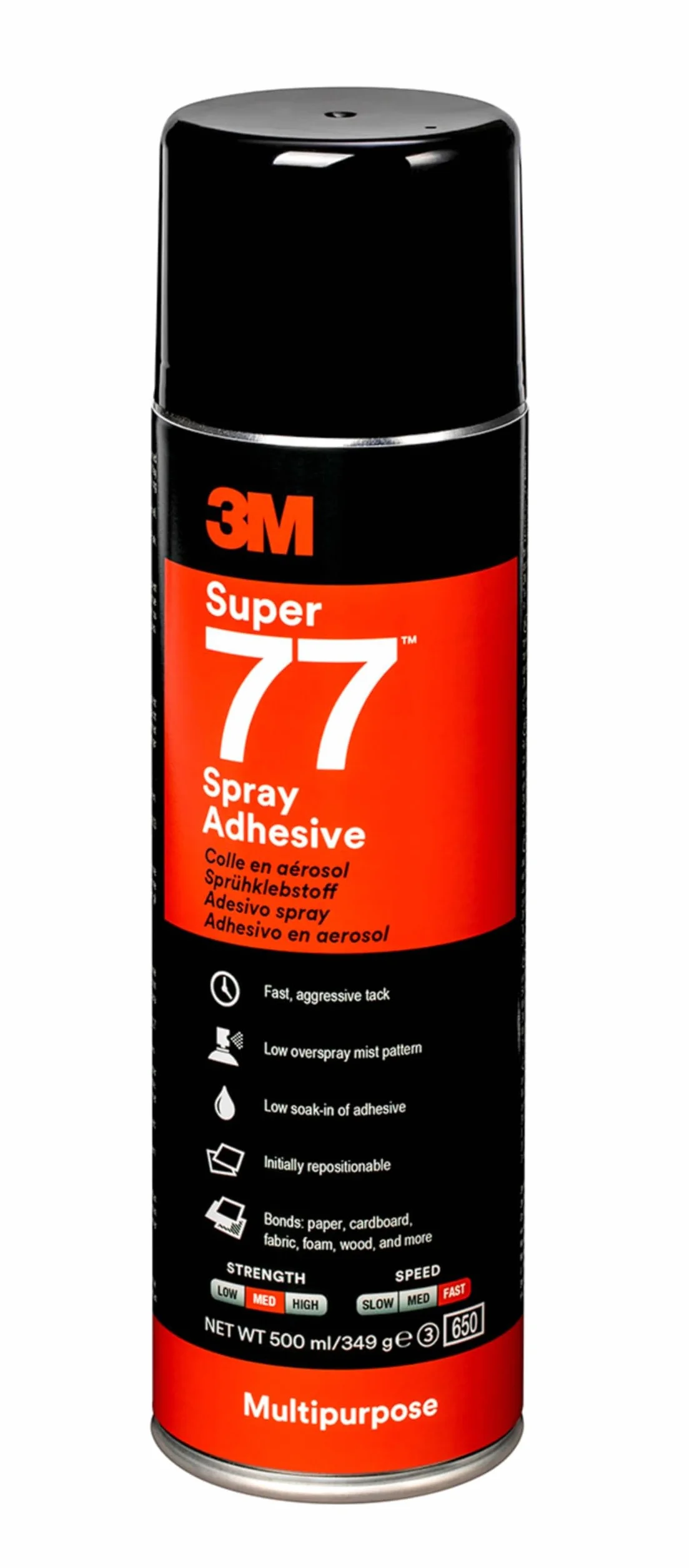 3M Super Spray Adhesivo Multiusos, 500 ml, 1 unidad