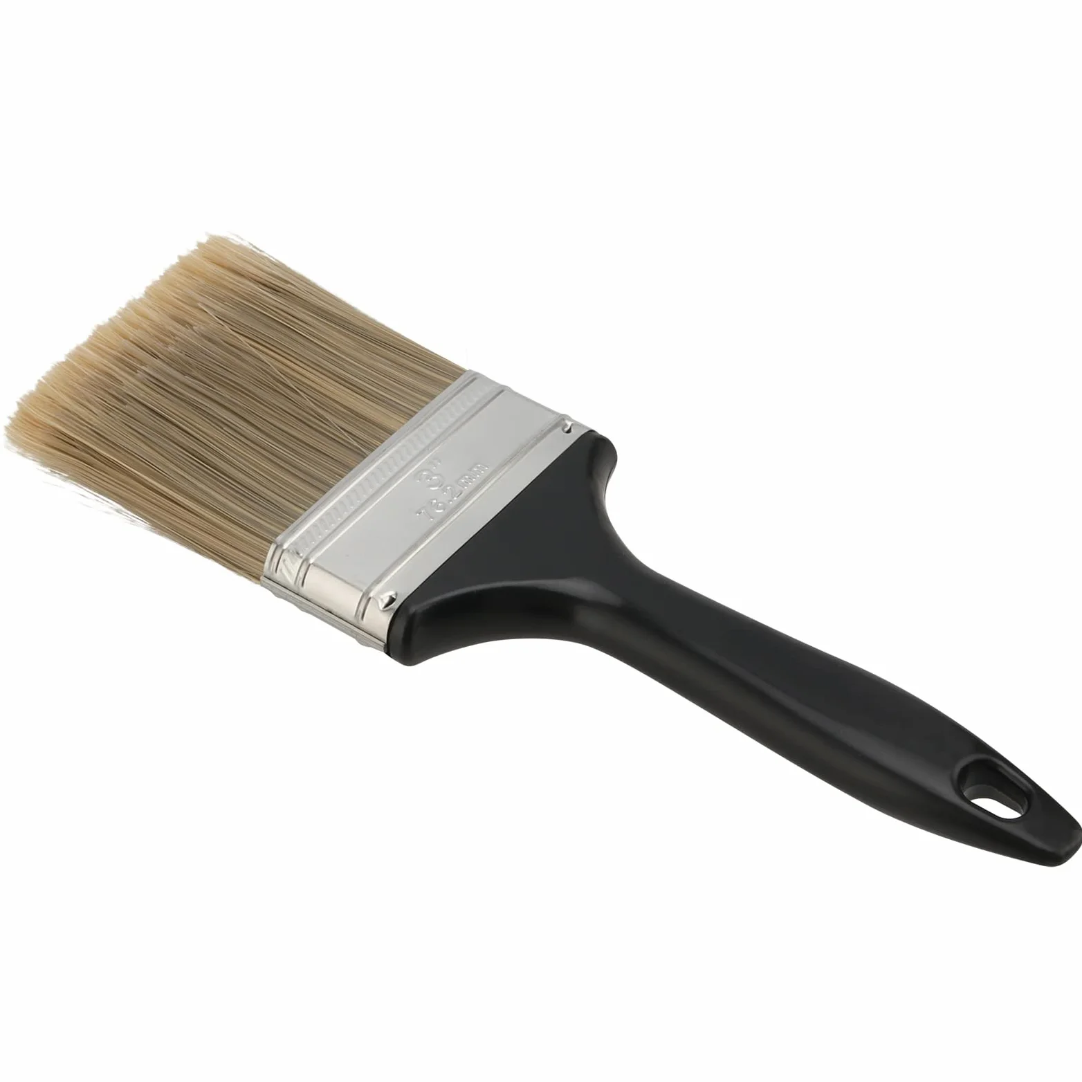 HOZEON Paquete de 20 pinceles de pintura de 3 pulgadas, pinceles planos a granel, juego de pinceles profesionales con mango de plástico, herramientas de pintura multiusos para molduras de pared