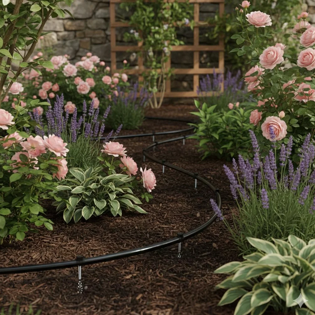 Tuberia Riego por Goteo 16mm SIN GOTEROS 100 metros | Tuberia riego 16mm AENOR | Manguera de Riego 16 mm | Tubo Jardin 16 mm negro | Bobina Agricola sin goteo | Tubería Jardin Arboles Terrazas Goteo