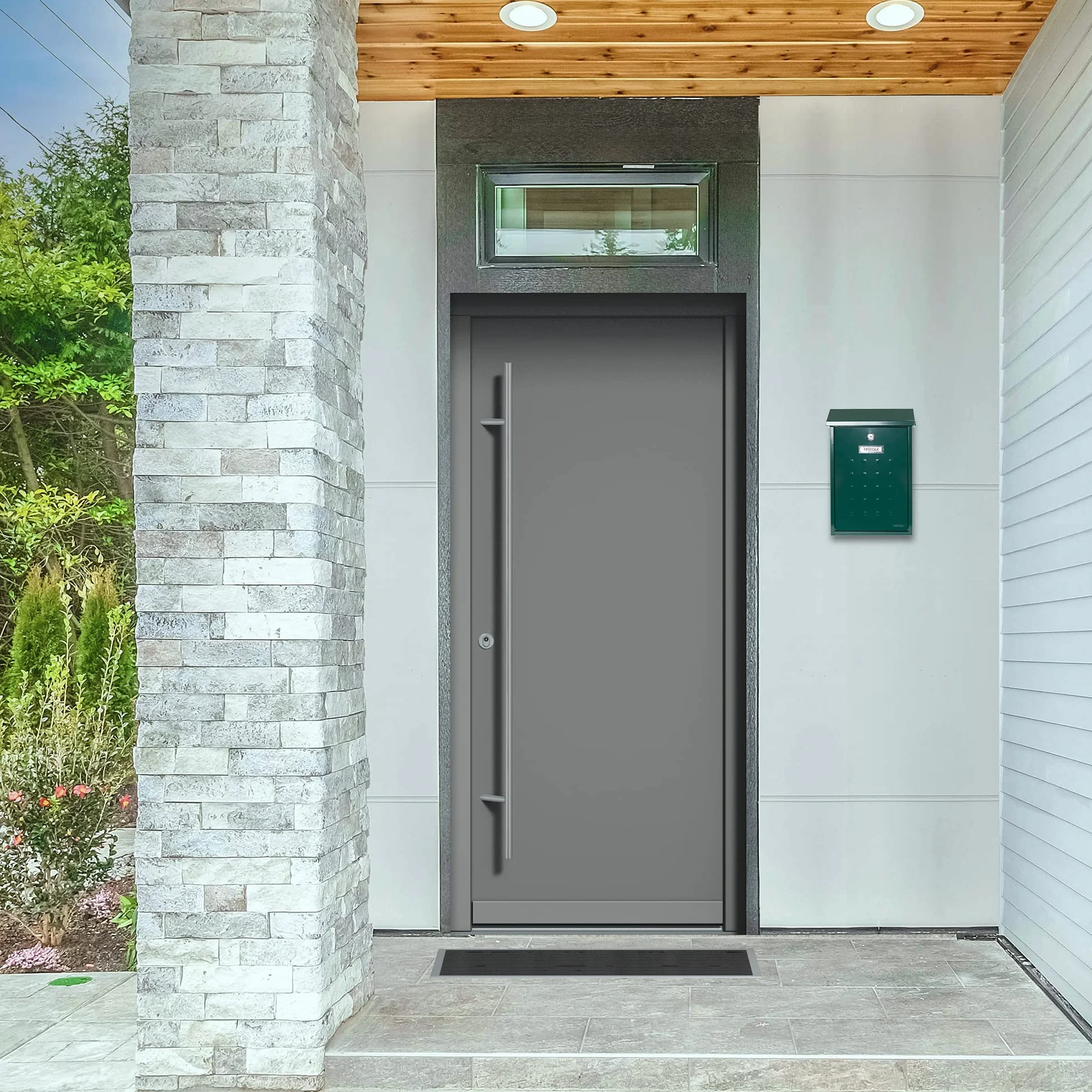 ARREGUI Premium E5603 Buzón Exterior de Acero Tamaño M (Correo DIN A4 y Revistas) | Buzón de Pared Mediano | Buzón de Correo Individual | Antilluvia | Fácil de Instalar | Verde