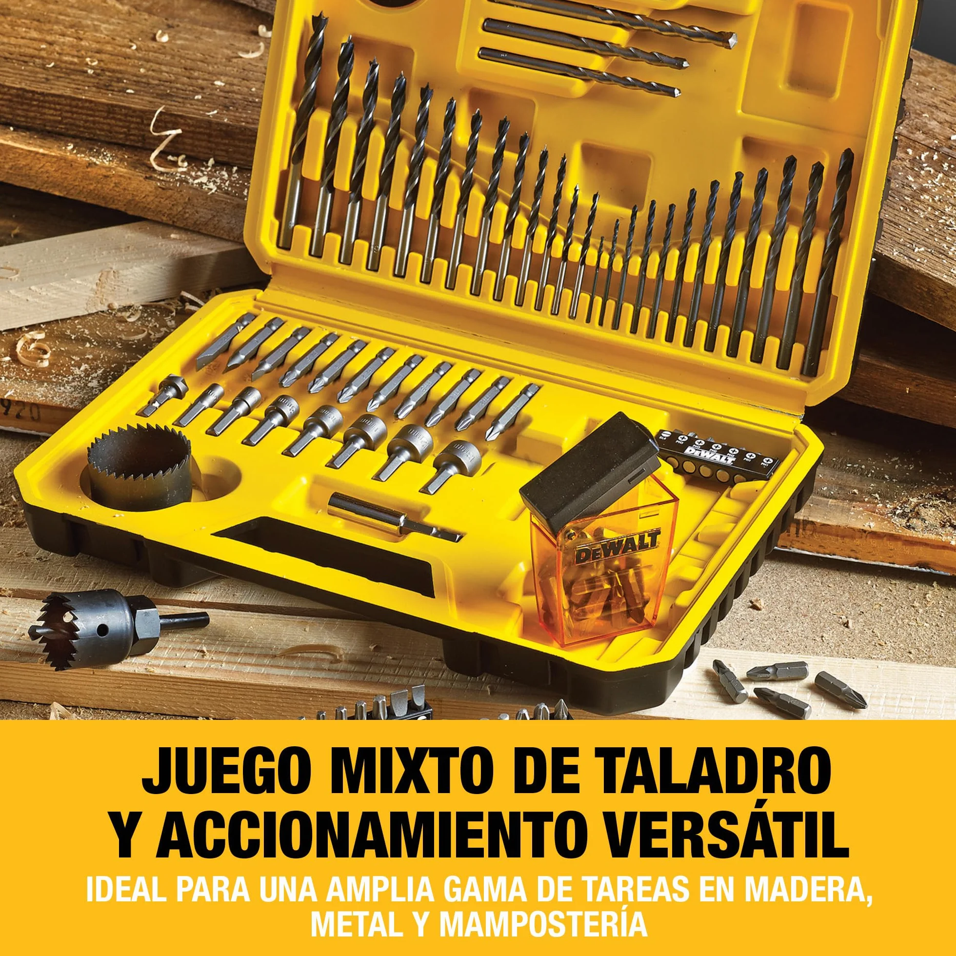 DEWALT - Juego de taladro mixto (100 piezas), DT71563-QZ