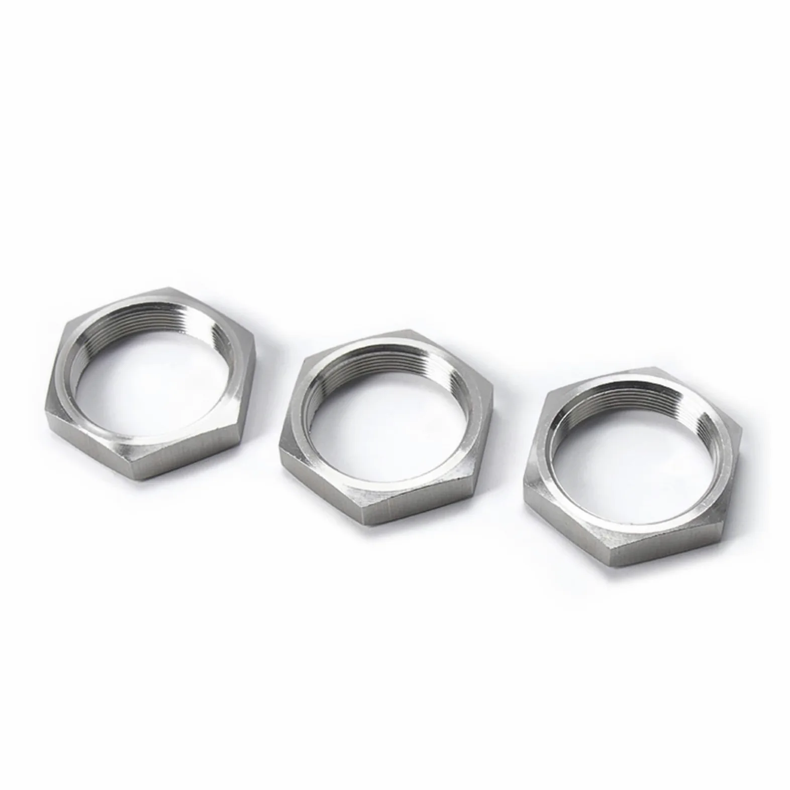 Tuerca, 10 Piezas, Rosca Hembra NPT de 1/4", Tuerca Seguridad Hexagonal, Accesorio for tubería Acero Inoxidable 304, Delgada