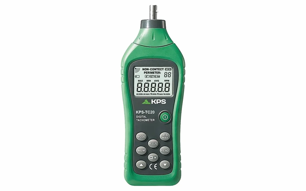 Tacómetro Digital Sin Contacto KPS-TC20 50-100.000 RPM Medición Velocidad Angular MAX/MIN/Promedio