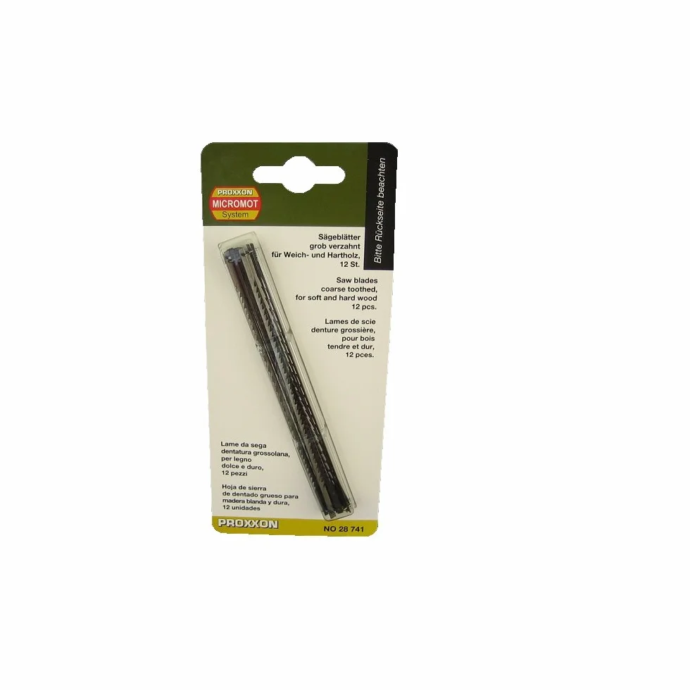 Proxxon 28741 Hojas dentadura gruesa 10d 25 mm 12 unidades metal