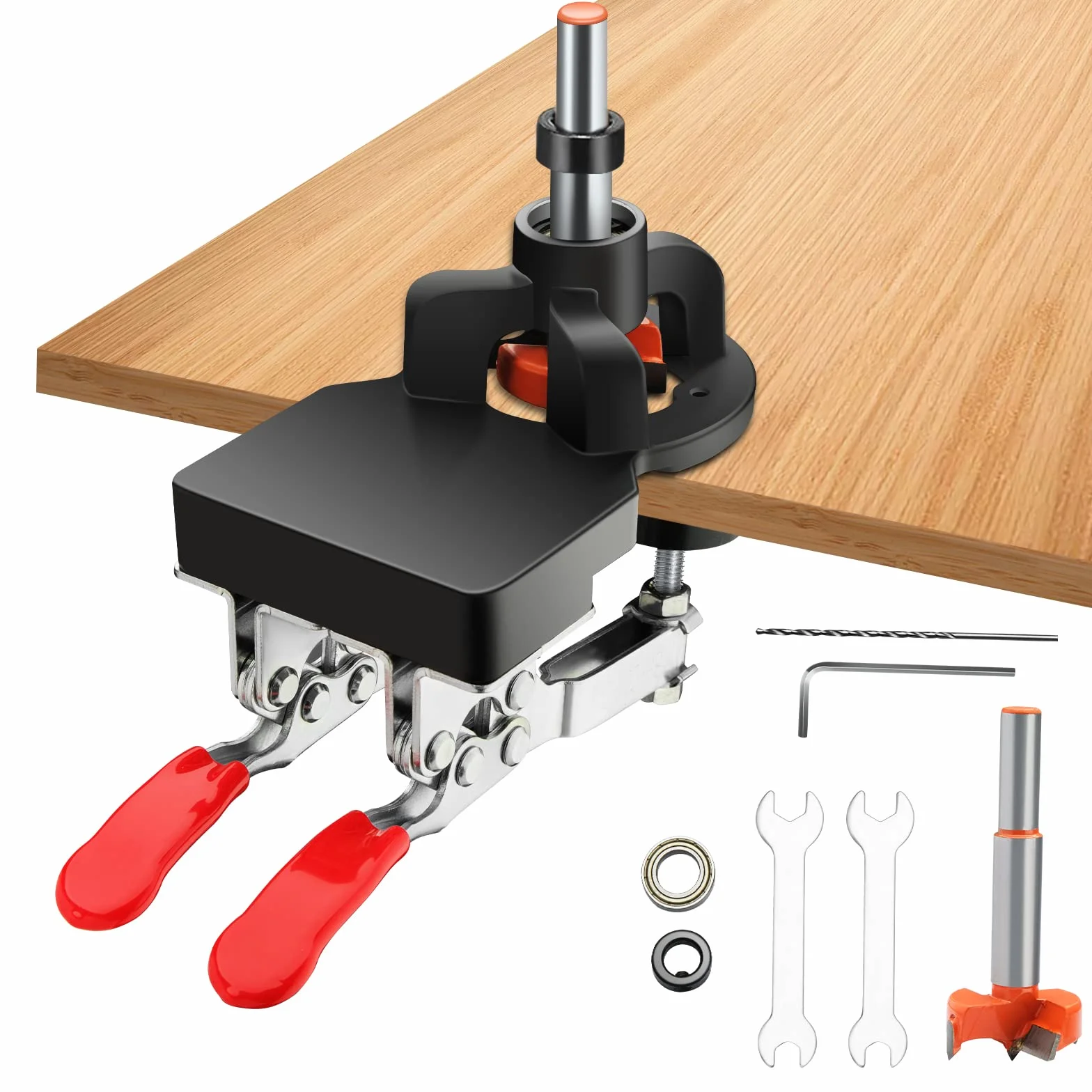 Plantilla Para Bisagras 35mm, Bisagras de La Plantilla Herramienta de Plantilla, Plantilla Para Bisagras Ocultas, Guía Para Taladrar Bisagras de Armarios, Bricolaje en Madera
