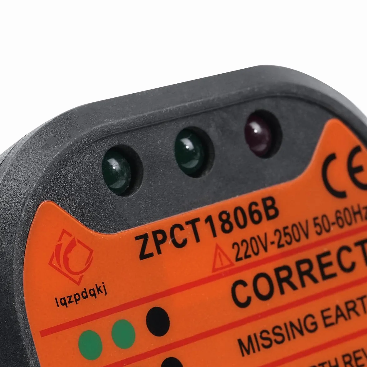 Probador de enchufes 220-250 V RCD, Detector de Voltaje de Polaridad de Circuito para cableado