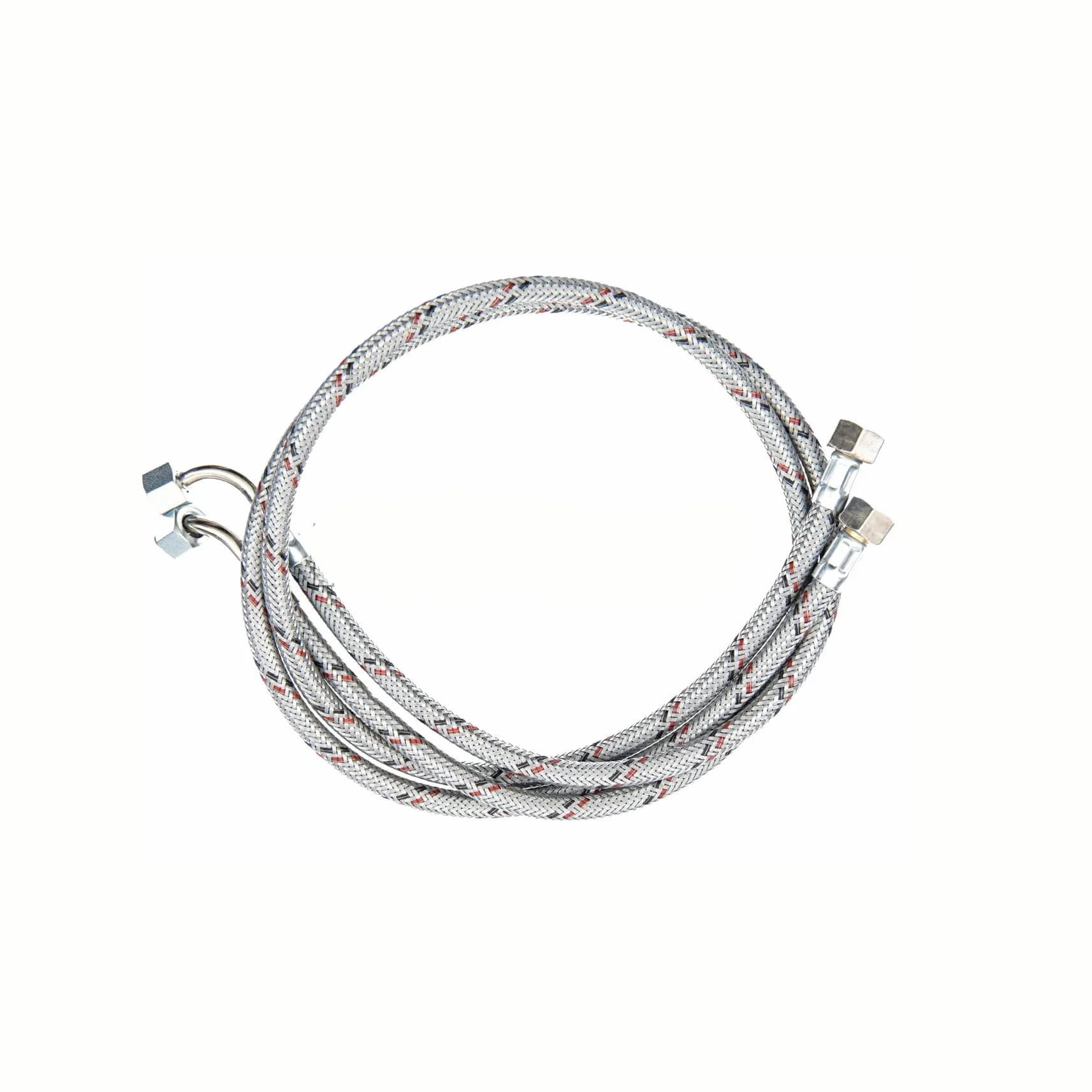 2 Unidades Tubo Flexible Quemador | 1000 mm (1 Metro) | Rosca H 3/8" x H 1/4" | Máx. 90ºC | Manguera de Conexión para Caldera de Gasoil