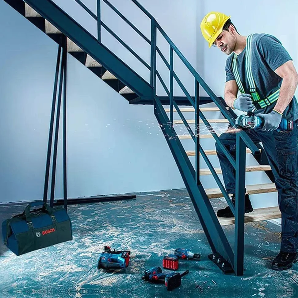 Bosch Professional Bolsa de herramientas (mediana, poliéster resistente 600D, cremalleras fuertes, diseño amplio de 480x280x300 mm, apertura grande de 180 grados)