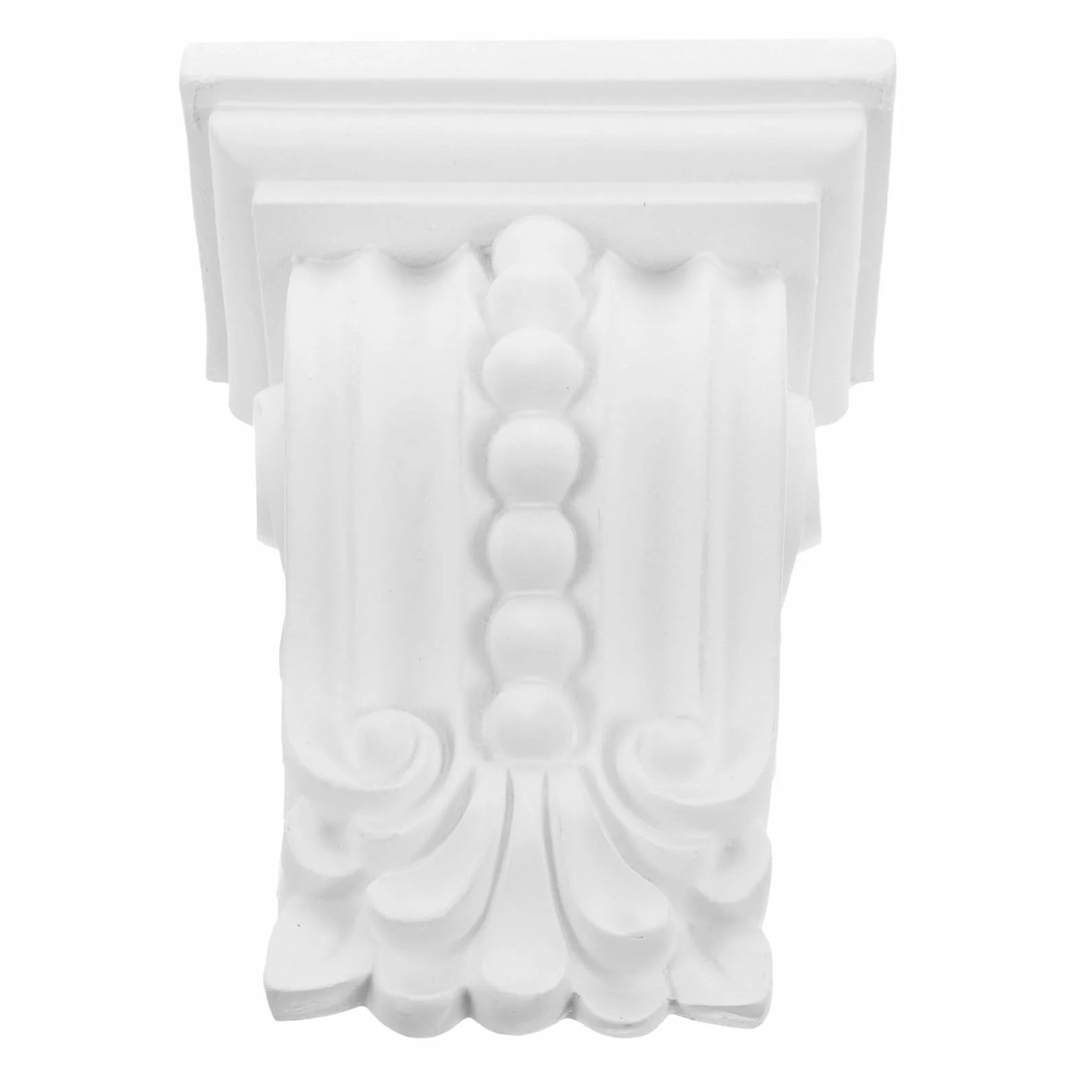 MAGICLULU Ménsula Decorativa de Columna Europea Tallada en Pu Blanca 11,5 Cm para Molduras y Superposiciones de Muebles, Aplique para Esquina, Decoración para Hogar y Sala de Estar