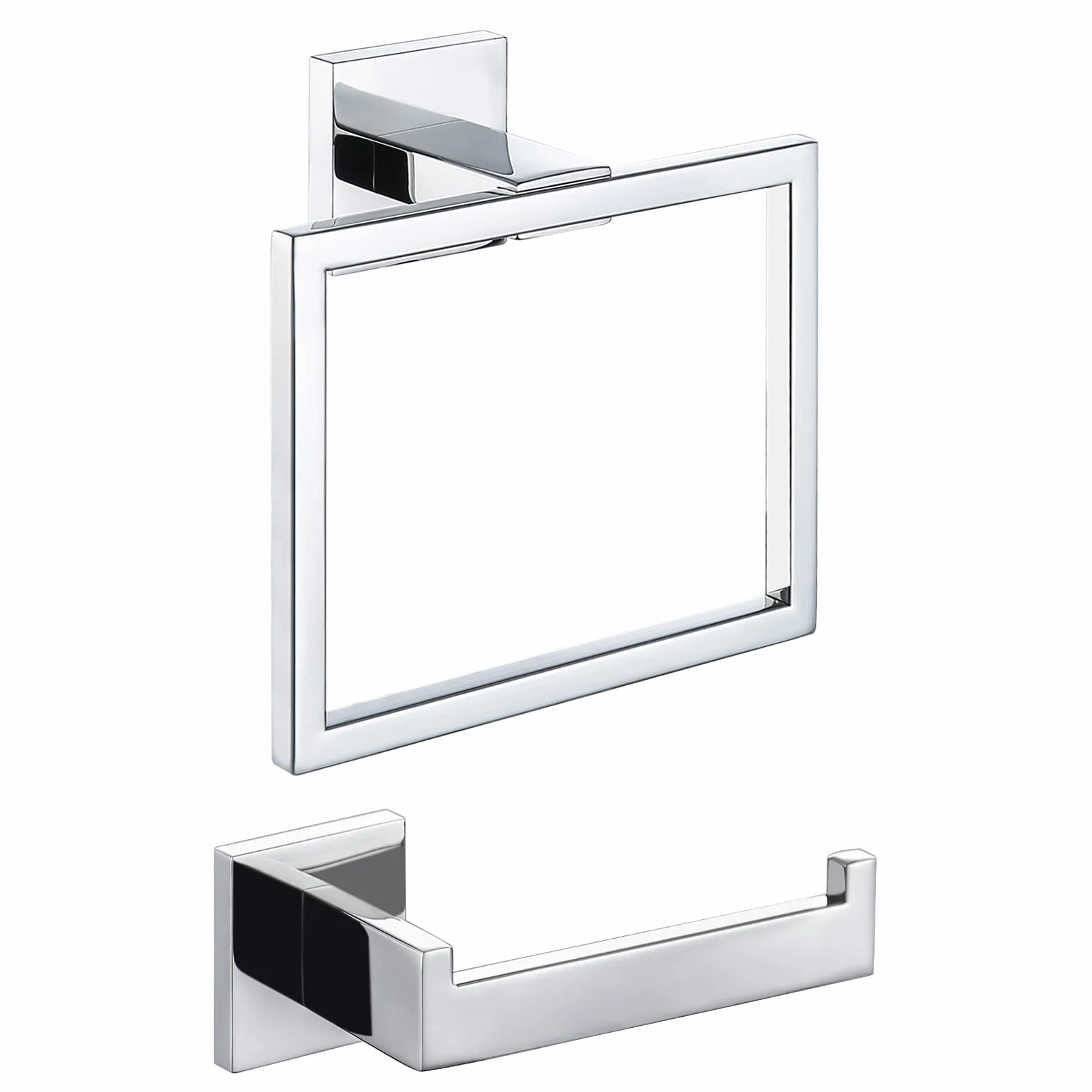 TURS Toallero de Aro Acero Inoxidable 304 Cromo Montado en Pared Soporte de Toalla Baño