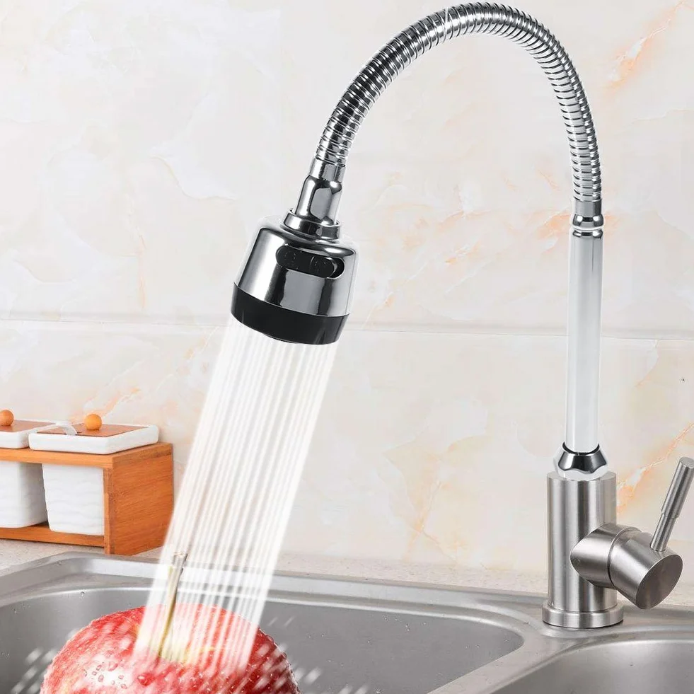 Rociador giratorio de 360 grados de acero inoxidable 304 para fregadero de cocina