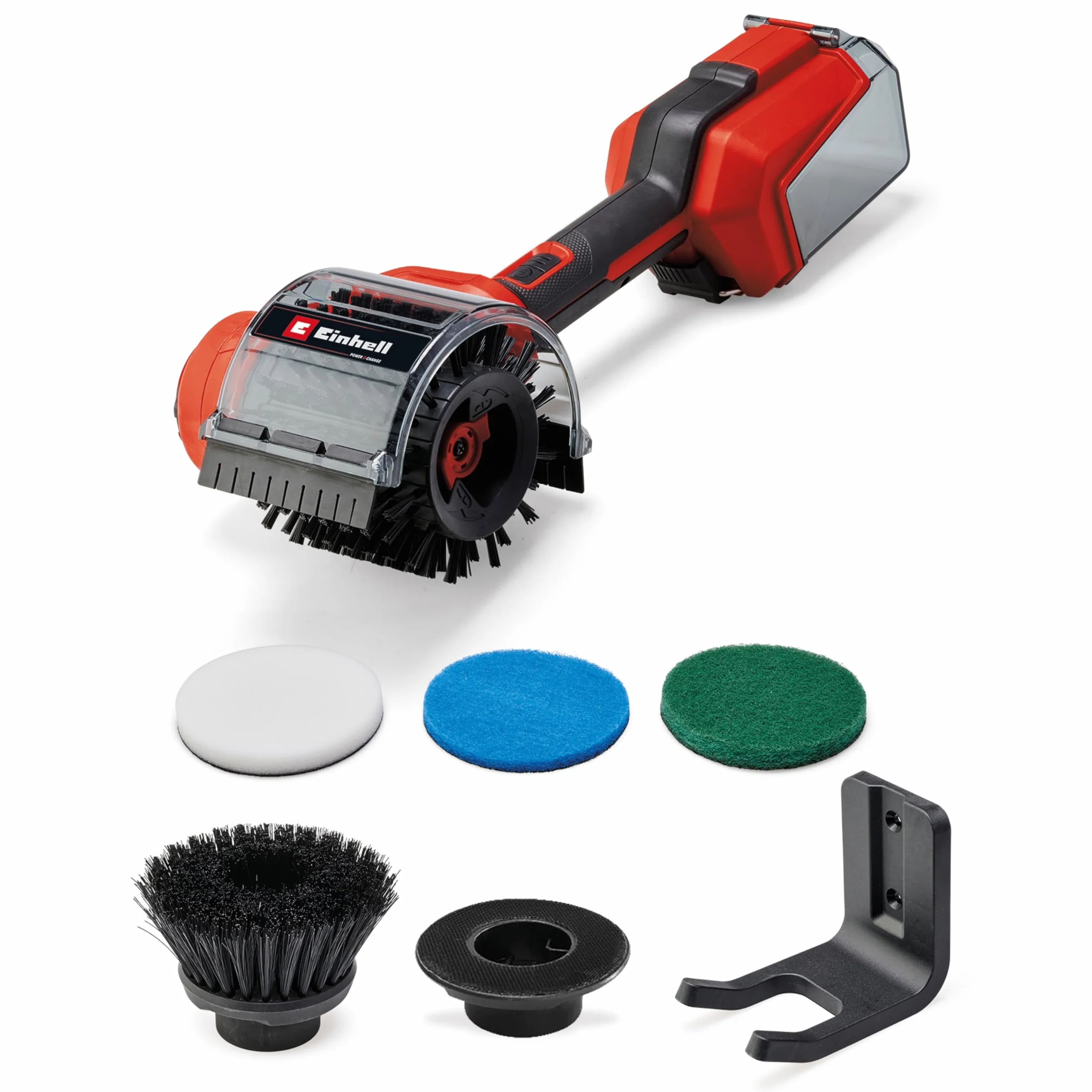 Einhell Cepillo con batería PICOBELLA 18/90 Power X-Change (18 V, cepillo de limpieza sin cables, protección contra salpicaduras, incl. 2 cepillos, 3 almohadillas de limpieza, sin batería)
