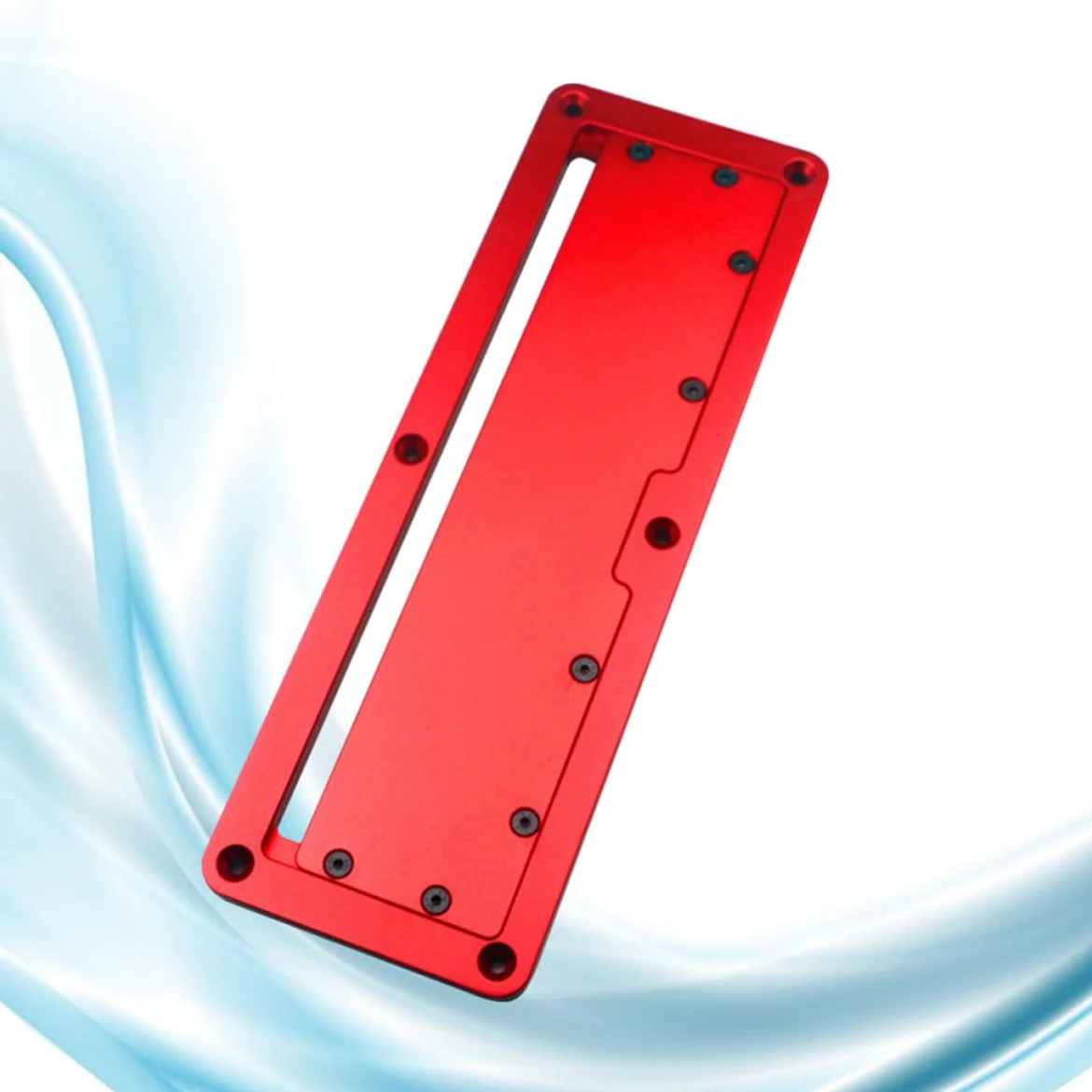 VALICLUD Herramienta Cubierta Roja para Trabajar la Madera Placa Circular de Metal Orificio Conveniente para Mesa de Carpintería para Bricolaje y Corte de Madera