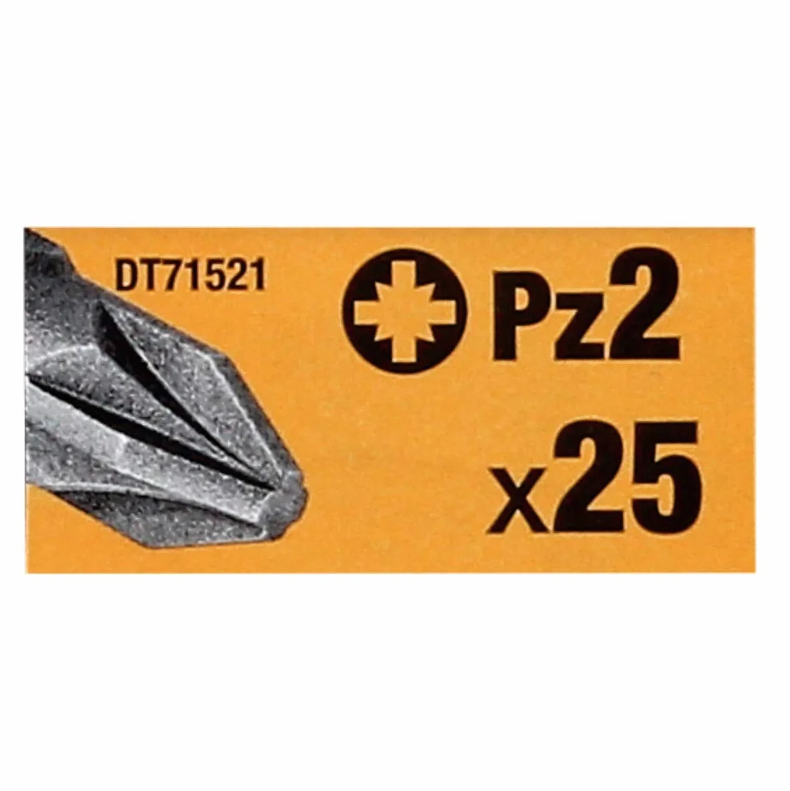 DEWALT DT71521-QZ - Caja de 25 puntas Pz2 de 25 mm, Guía de conducción magnética, Mayor torque, Estuche de Almacenamiento TSTAK
