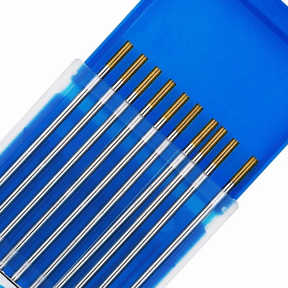 TEN-HIGH tig Electrodos de tungsteno Electrodos de soldadura, Lanthanum 1.5% Oro, Para soldadura DC y AC, 1.6 mm x 150 mm