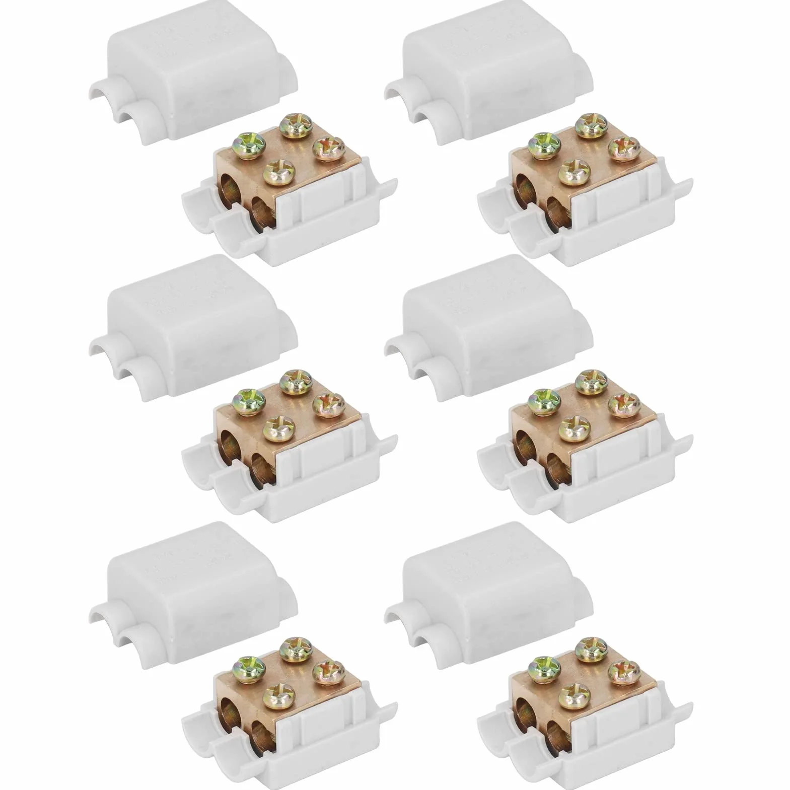 Conector Divisor Tipo T Caja de Conexiones 3 Vías 6 Uds. 1000V 100A ZK-1216
