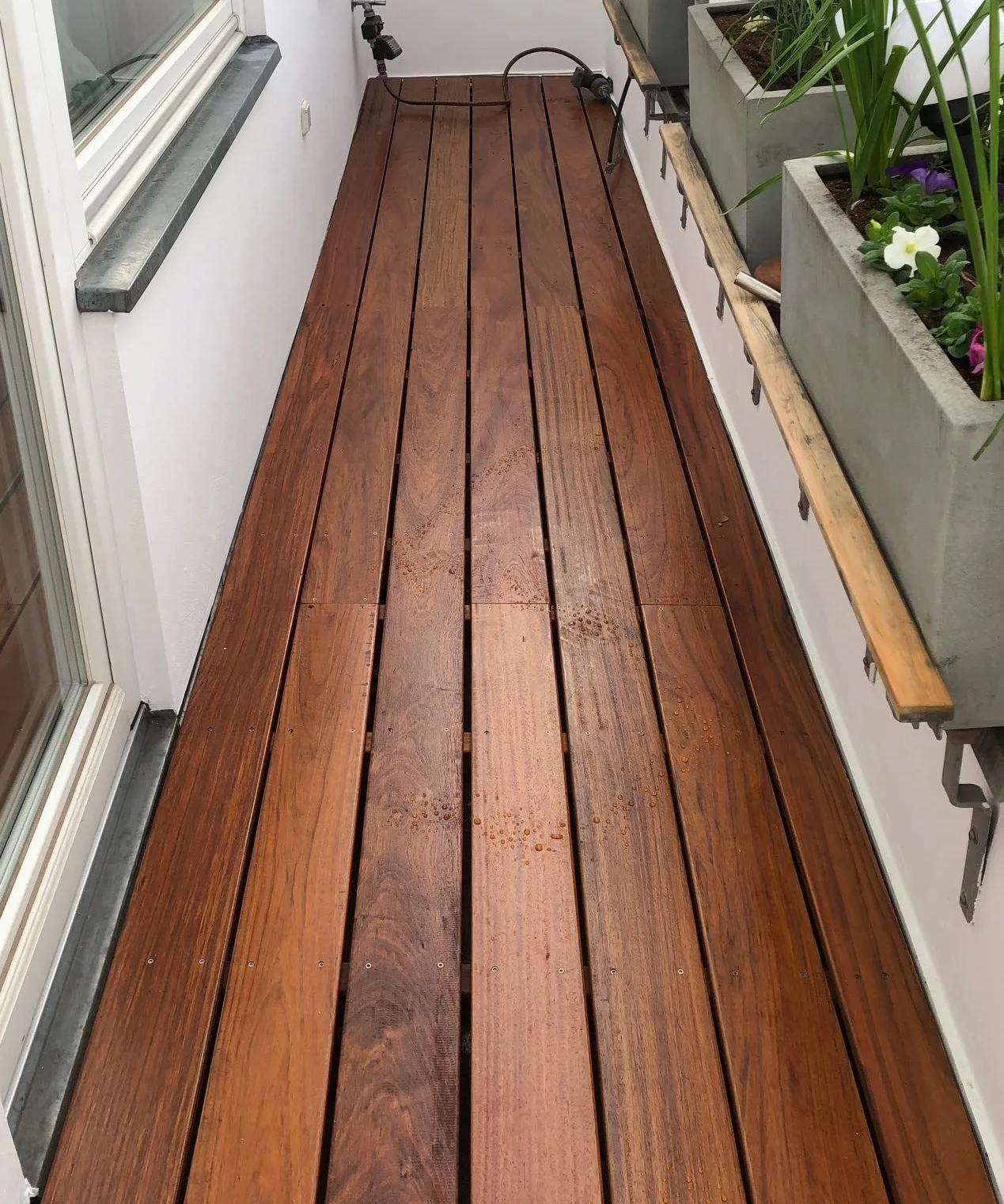 Tableros de terraza en jatoba, ancho 145 mm, grosor 21 mm (longitud 182 cm)