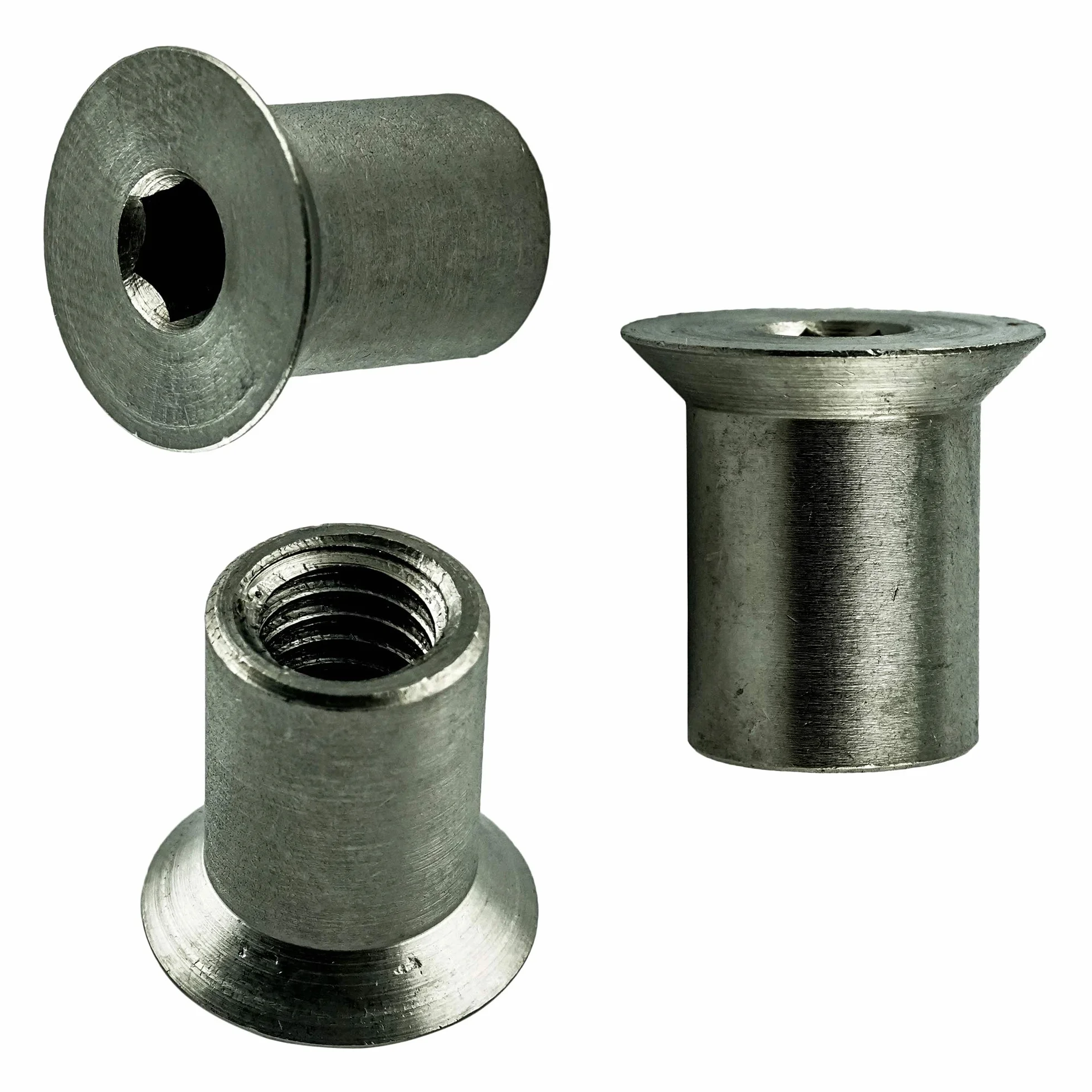 M12 x 20 mm (5 unidades) Tuercas de manga con cabeza avellanada y hexágono interior, acero inoxidable VA A1 V1A, tuerca avellanada inoxidable | AGBERG