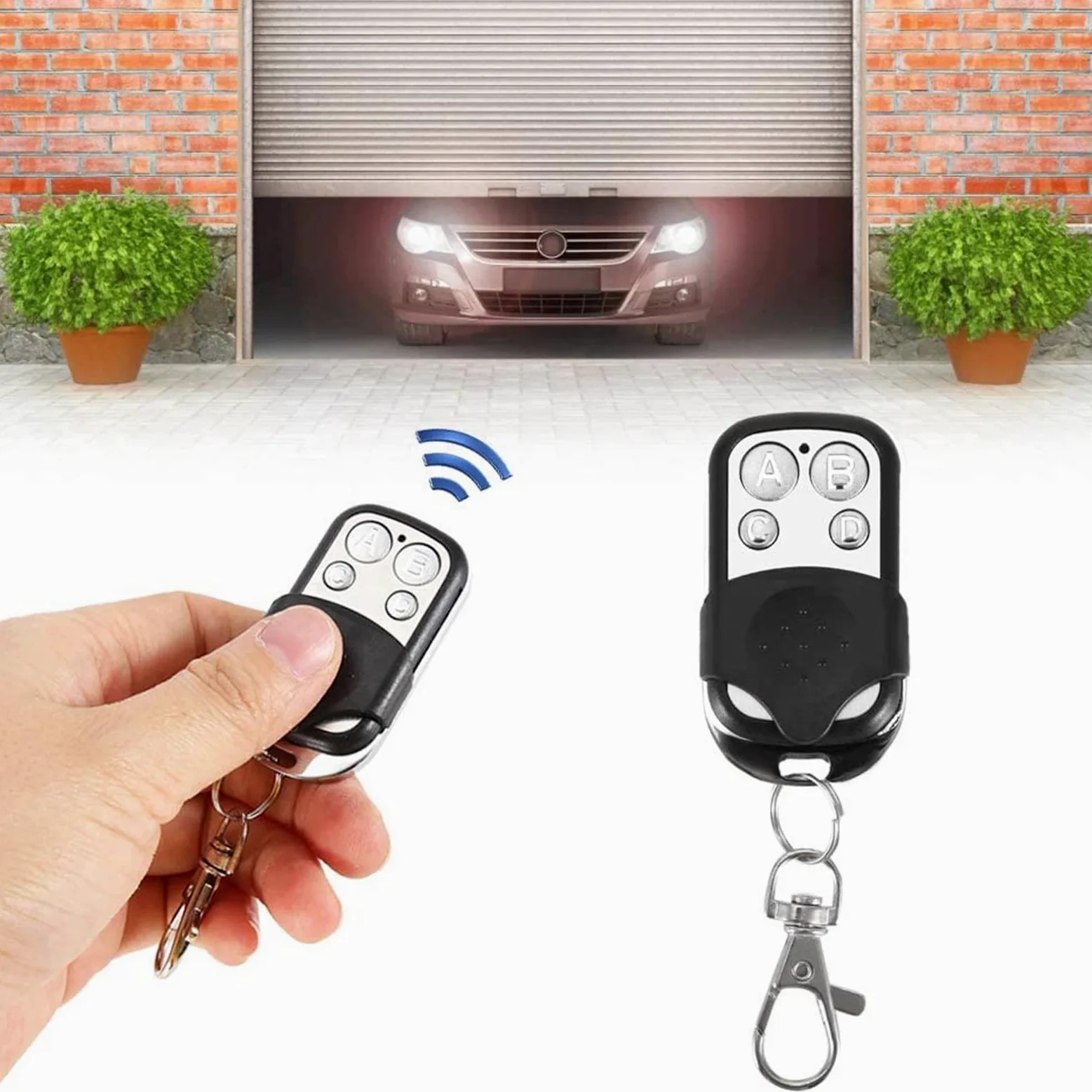 Lechnical 10 unids clonación eléctrica universal puerta de garaje abridor de puerta de control remoto Fobs 433 MHz reemplazo llavero