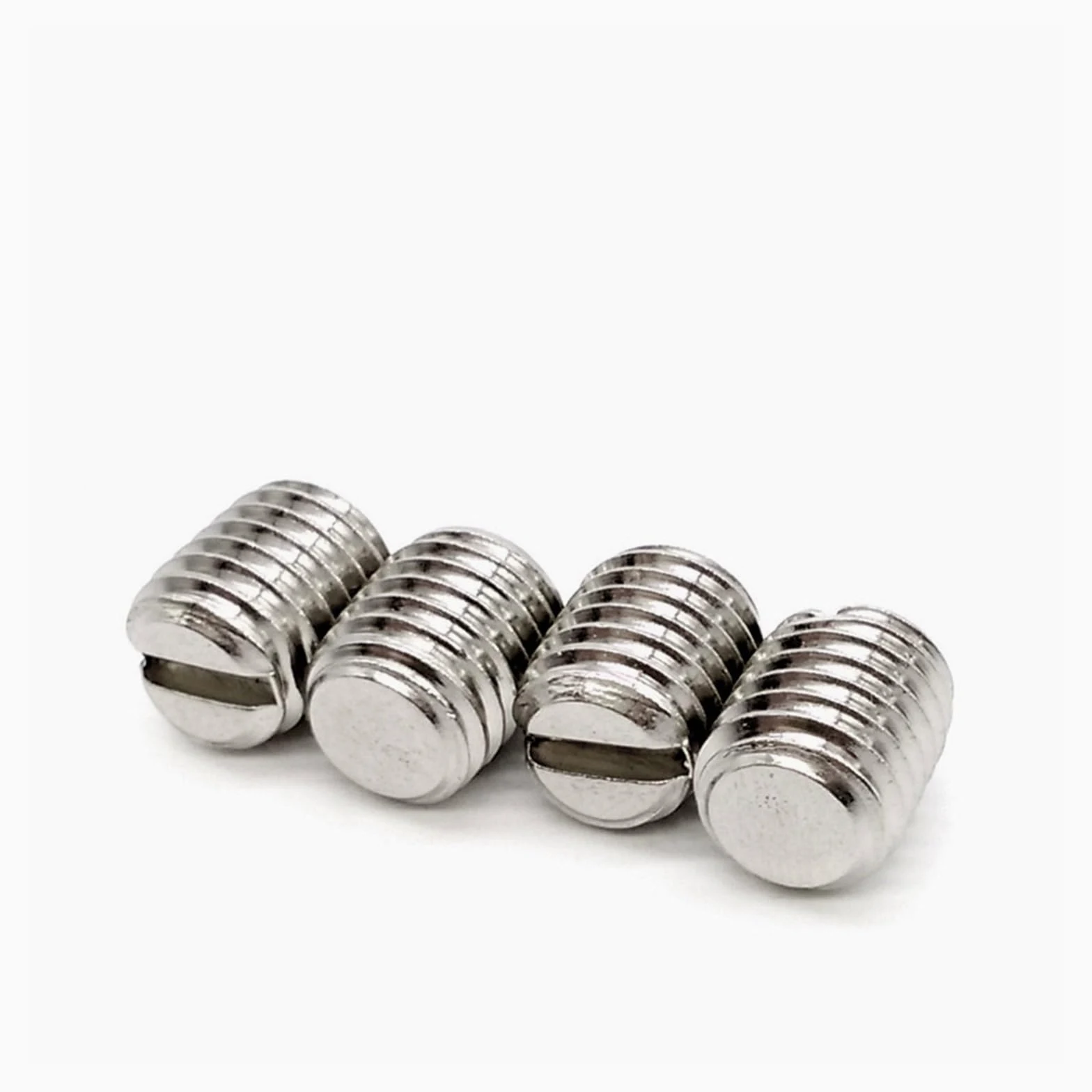 Tornillo de fijación ranurado de Acero Inoxidable con Punta Plana M1.2 M1.4 M1.6 M2 M2.5 M3 M4 M5(M4X3)