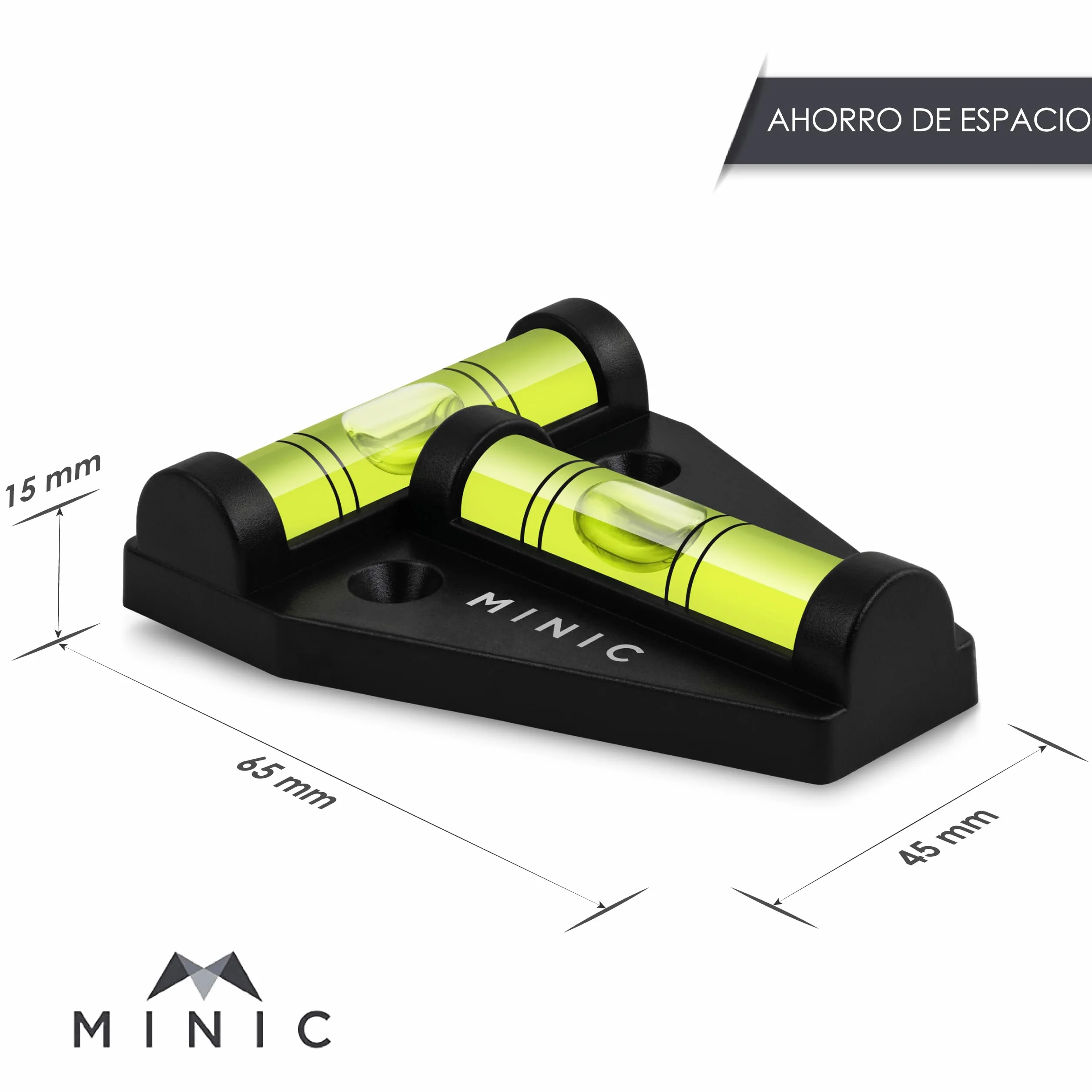 MINIC Nivel de Burbuja Magnético en Cruz Pequeño Duradero Irrompible Imán Fuerte Nivelador Caravana Spirit Level