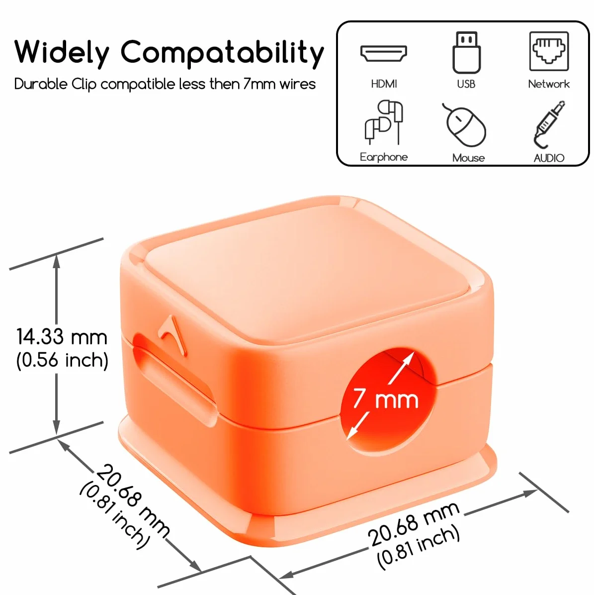 smofish Clip de Cable, 6 Pack Organizador Magnético de Escritorio, Fuerte Soporte Adhesivo para Mesilla de Noche, Electrodomésticos de Cocina, Material de Oficina -Blue
