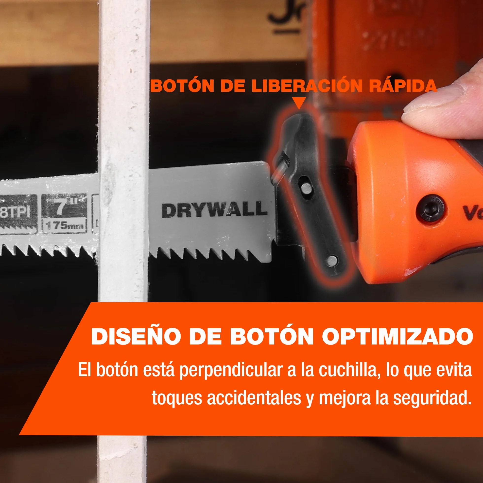 ValueMax Sierra de Mano Multifunción 8 en 1 con 8 Hojas de Sierra, Mango Ergonómico, Estructura Segura, Para Cortar Madera, Metal, Yeso, Paneles de Yeso y Más
