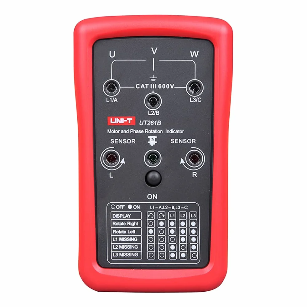 UNI-T UT261B Phase Sequence Tester Lack Phase Meter Motor Rotation Indicator AC 40 700V 90 600V (UT261B)