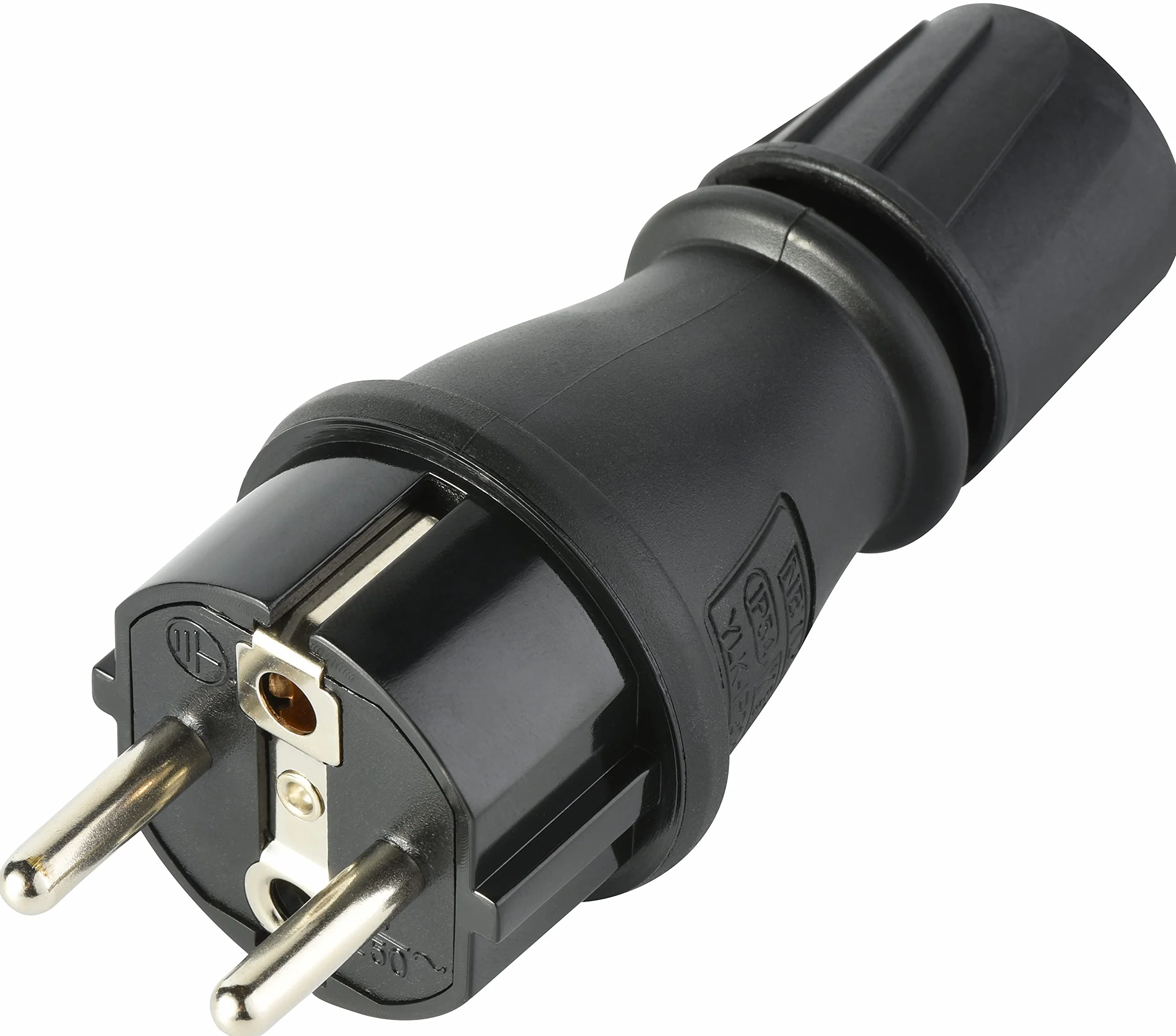 Electraline Clavija Enchufe Schuko Profesional IP54 Negro