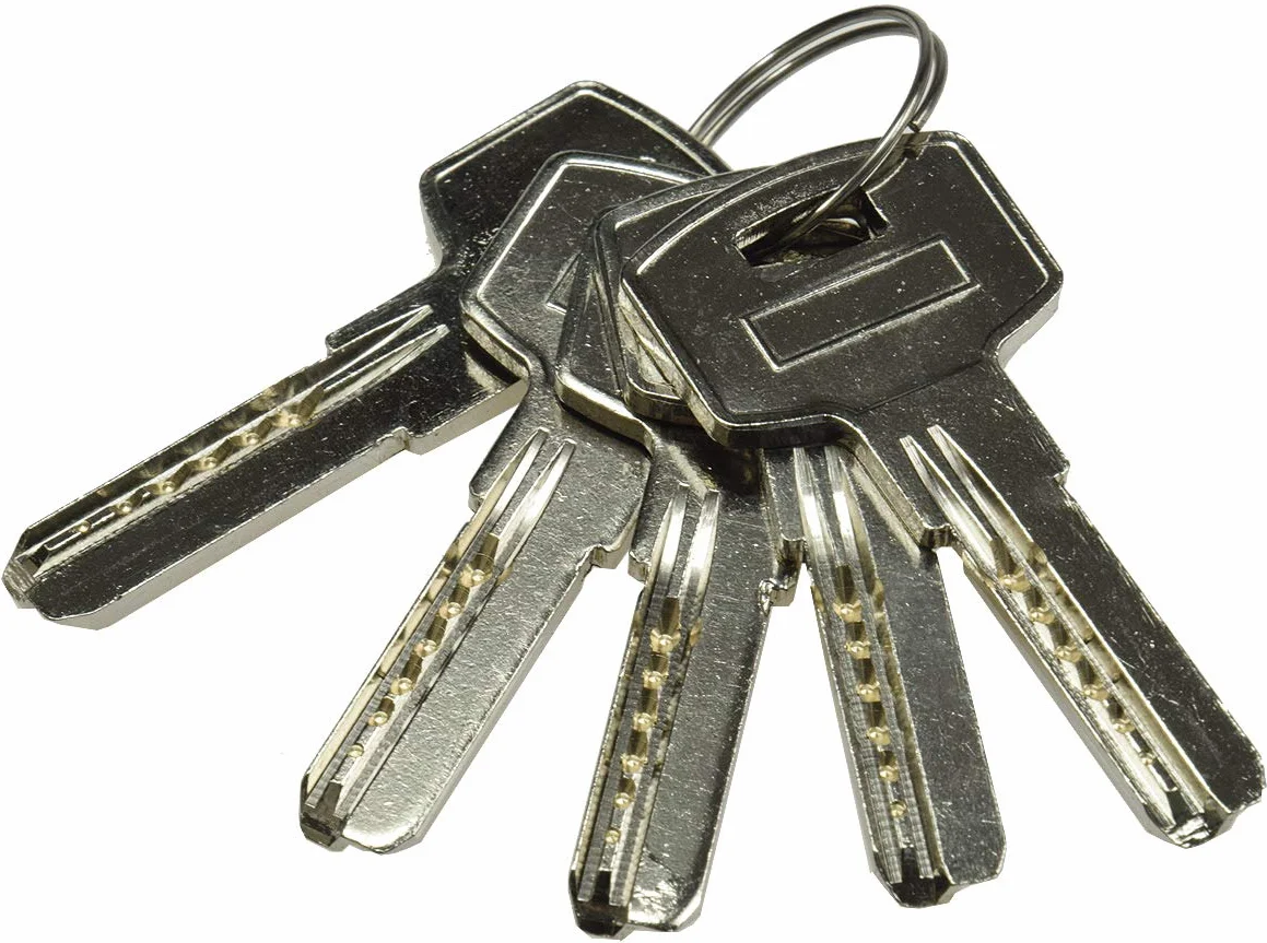 Juego cilindro cerradura 3x 60mm (30+30mm) 5 llaves