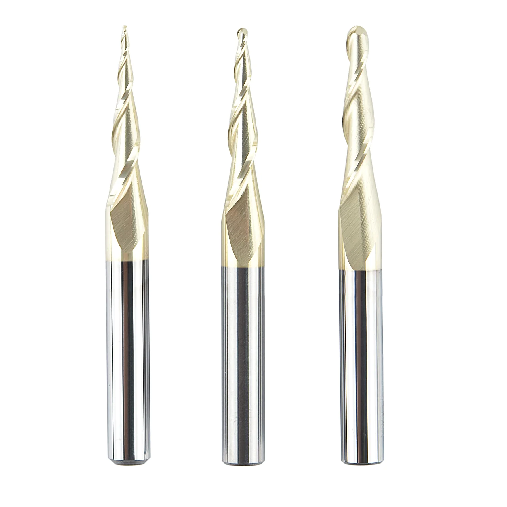SpeTool 3 unids carburo bola nariz router bit CNC extremo molino 1/16 1/32 1/64 radio de corte para madera 3D tallado grabado MDF roble