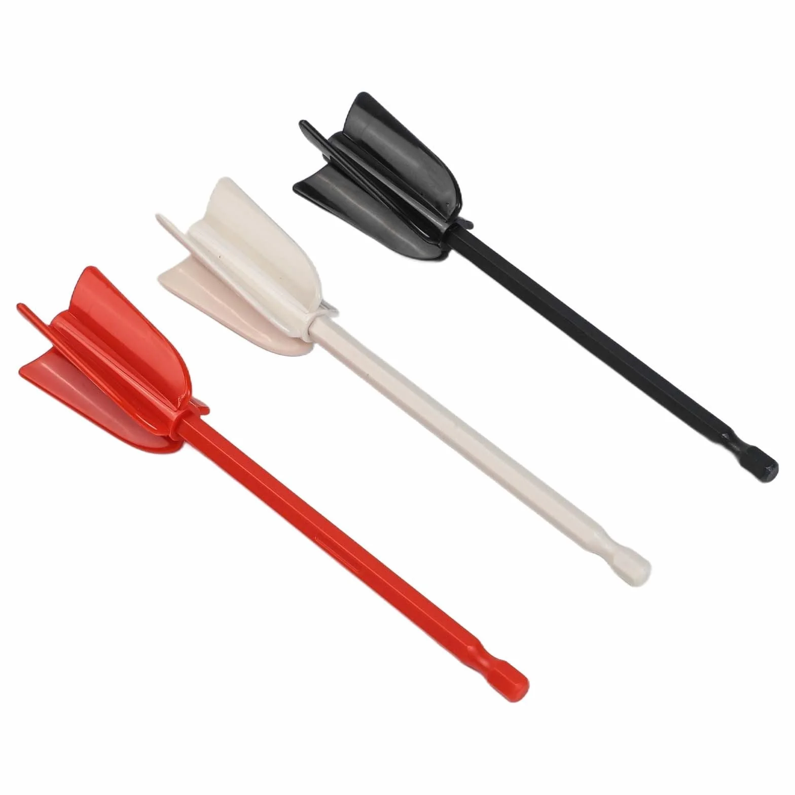 6 accesorios mezcladores de resina epoxi para taladro, batidor en espiral para pinturas, esmaltes de cerámica, manchas, 16.5 pulgadas de largo, varillas mezcladoras ABS reutilizables