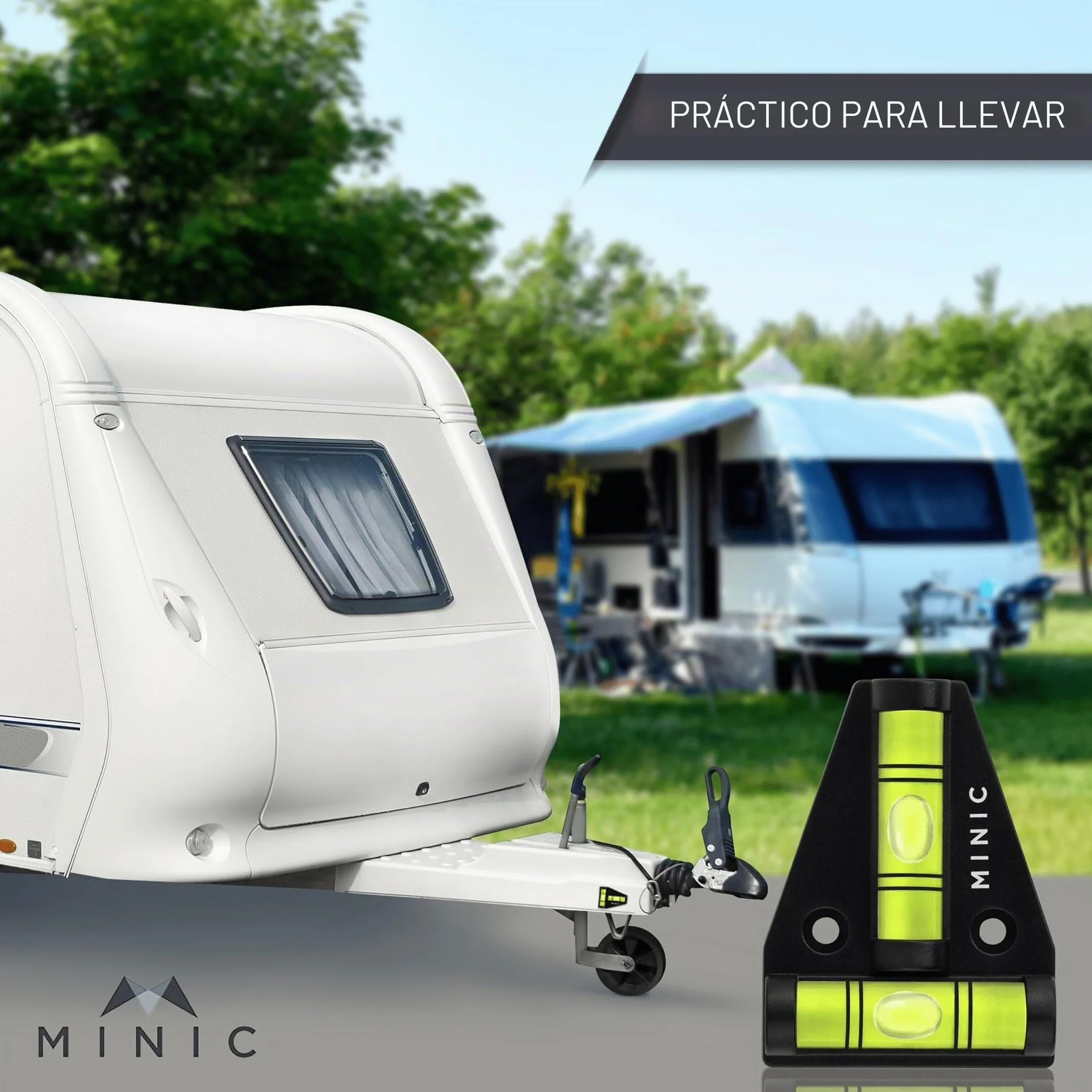 MINIC Nivel de Burbuja Magnético en Cruz Pequeño Duradero Irrompible Imán Fuerte Nivelador Caravana Spirit Level