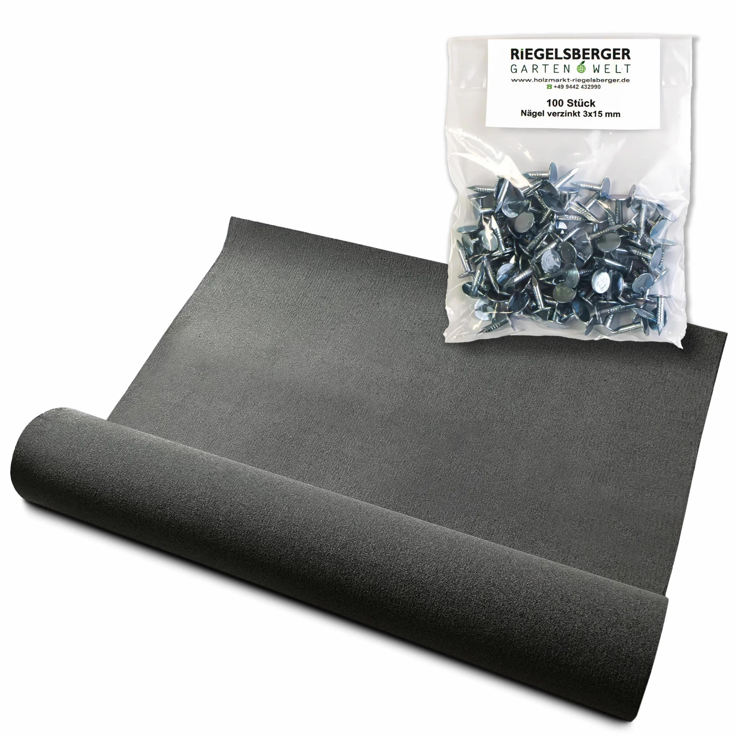 GARTENPIRAT Rollo con 5,0 m² de Tela asfáltica arenosa para techos Color Negro