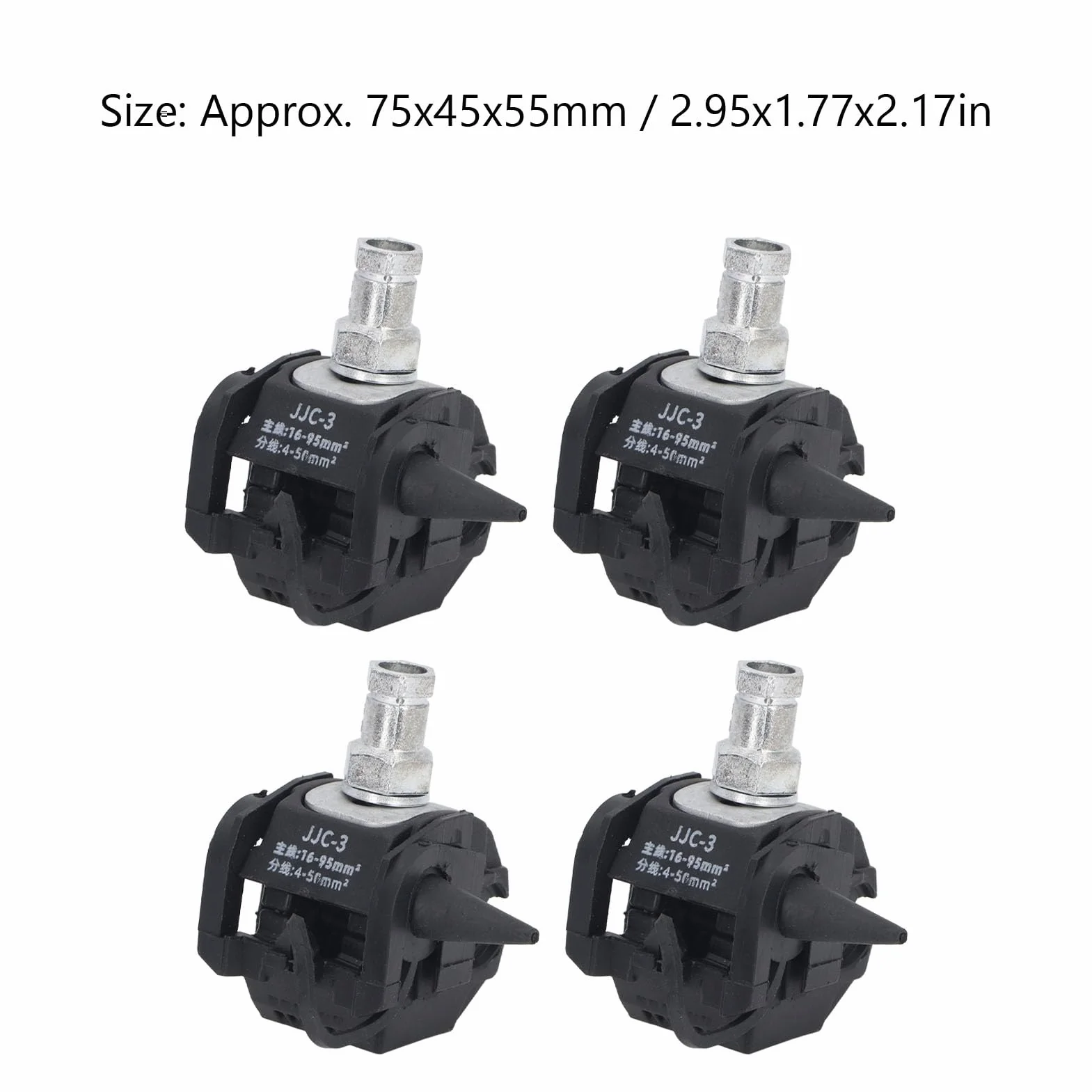 5 PCS Conector de perforación de aislamiento 1kV Sin pinza de perforación de cañón alto divisor de cable de bajo voltaje JJC 3 Aislamiento de alambre de cable de punción (JJC-3)