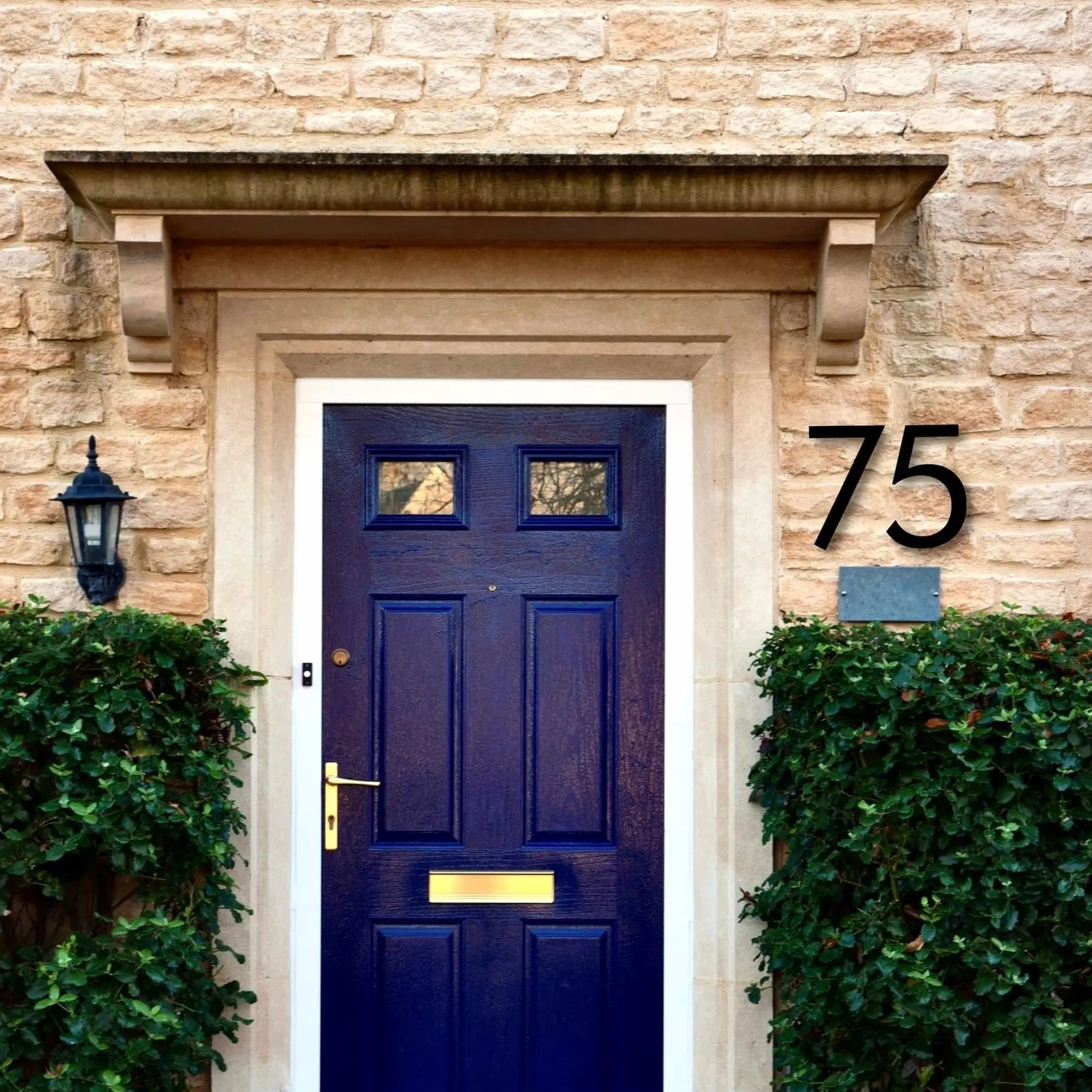 Número Casa Exterior Placa acrílica con letras numéricas de 6 a 12 pulgadas for buzón moderno, marca dirección casa al aire libre(8,12 inch)