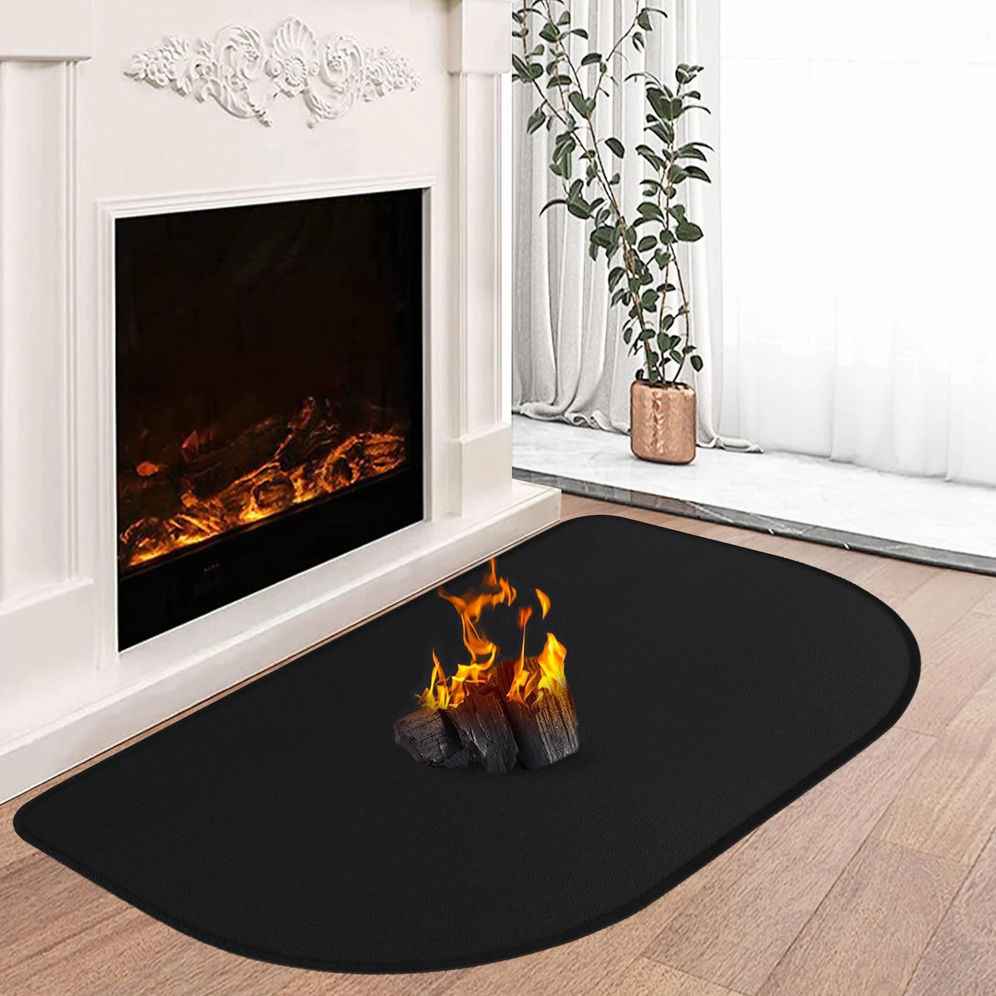Esterilla ignífuga para chimenea, base ignífuga, placa de protección contra chispas para estufa de chimenea, alfombrilla protectora de suelo para chimeneas, chapa de suelo, para proteger el suelo de