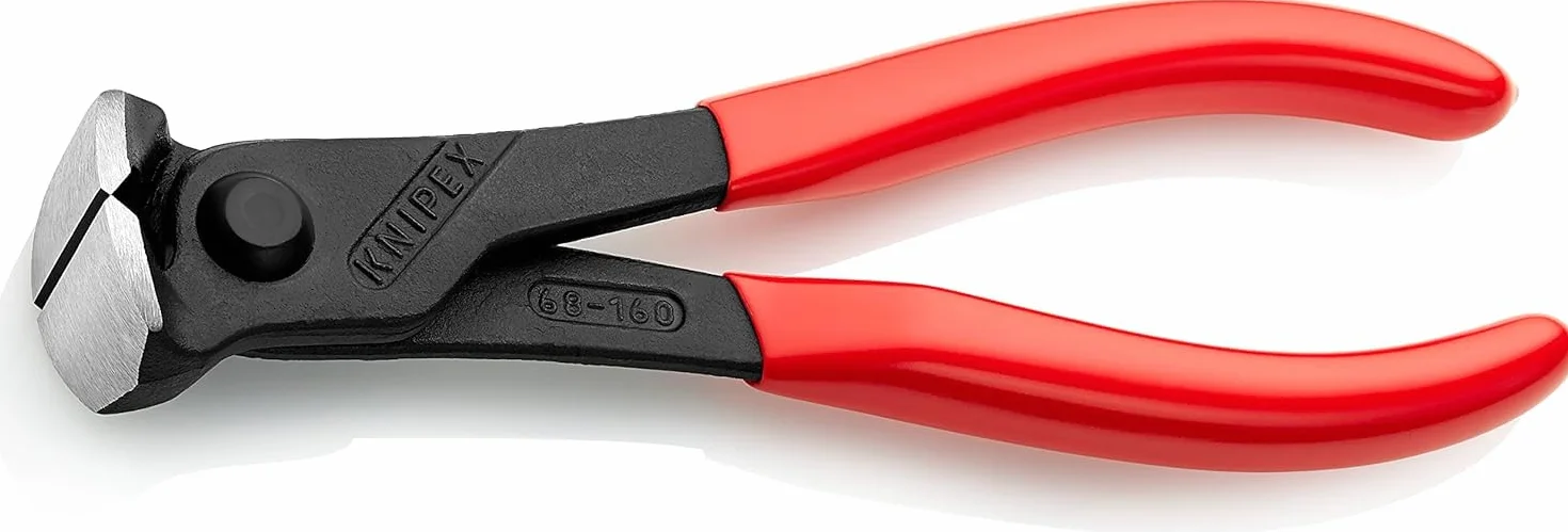 KNIPEX Alicate de corte frontal con cartulinas autoservicio recubiertos de plástico 160 mm, 68 01 160 SB