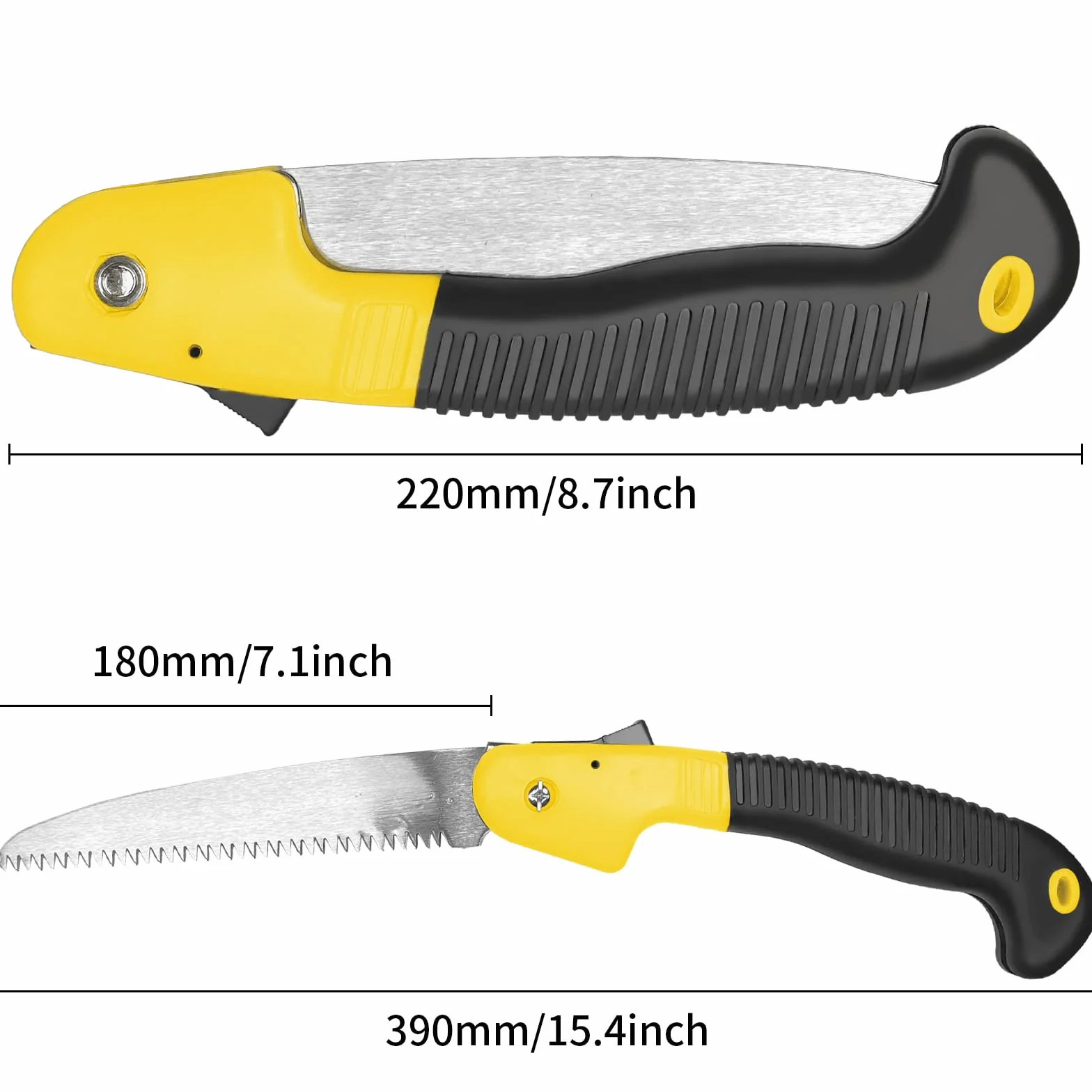 Newaner Serrucho de Poda Plegable 180mm Sierra de Mano Plegable Mango Antideslizante Cierre de Seguridad