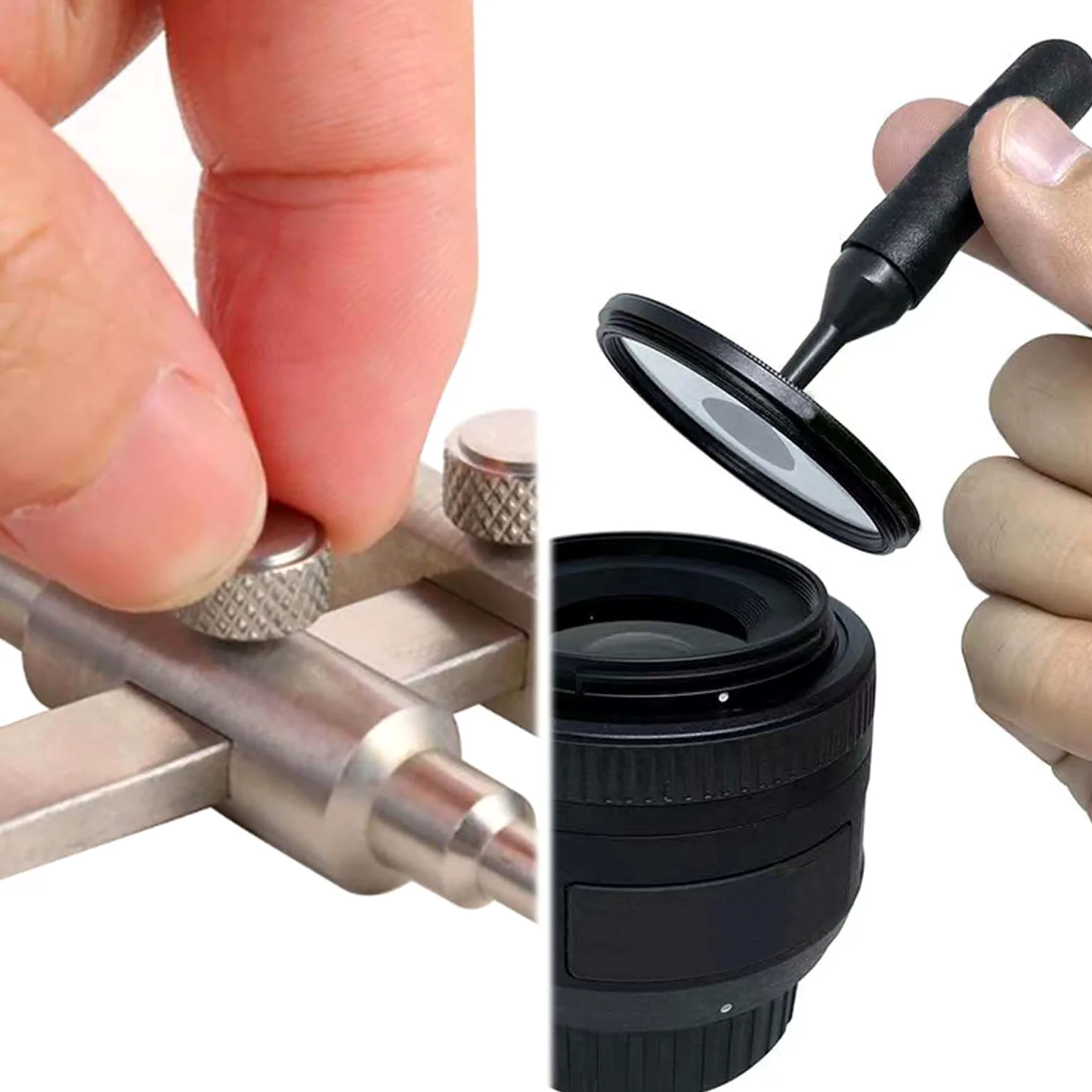 Llave de Cámara,Herramientas para Reparar Llaves para cámara,Llave para Objetivos de cámara,Llaves de Objetivo,con Juego de ventosas para Lentes, Utilizado para diversas Reparaciones de cámaras, etc.
