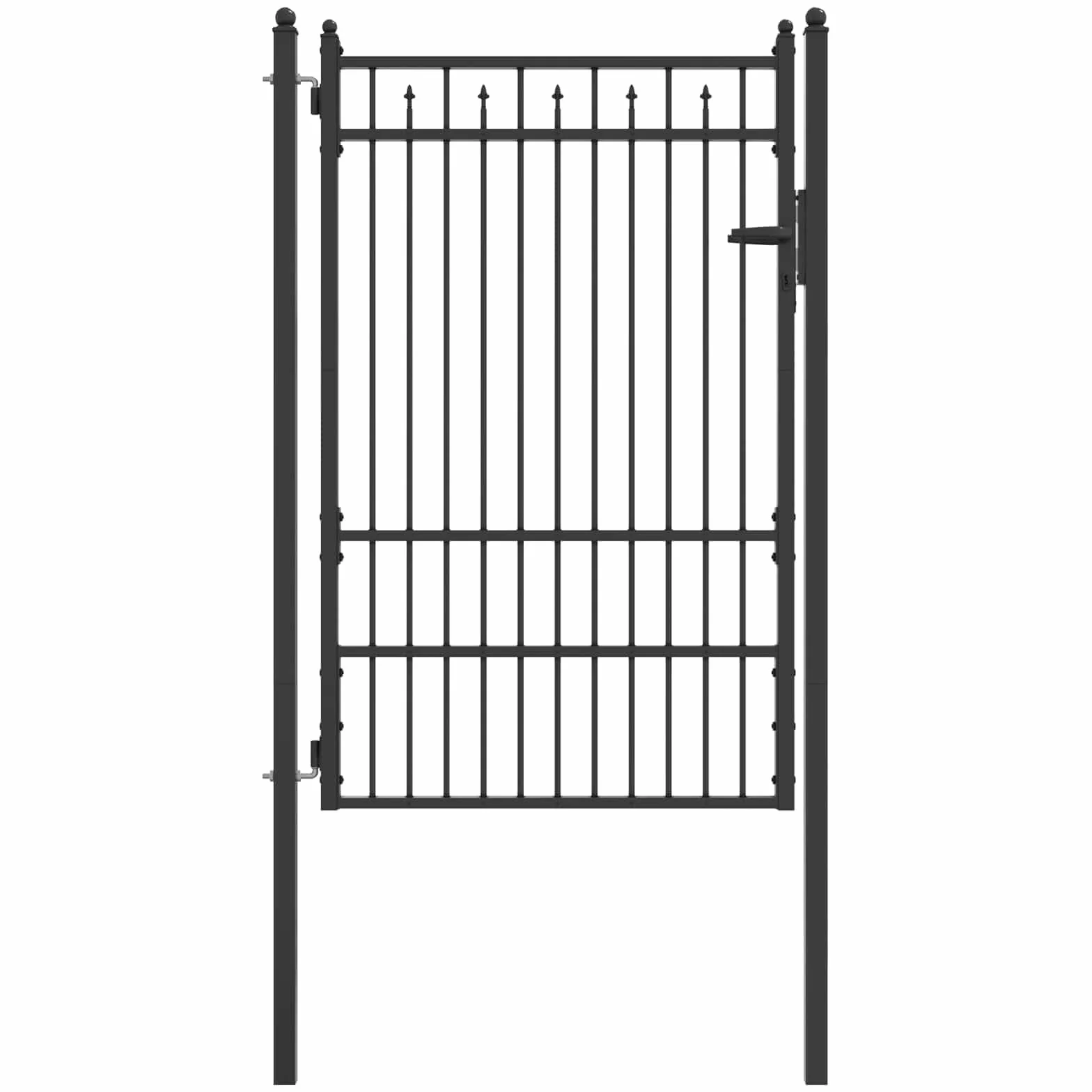 vidaXL Puerta de Cerca Horst 100 x 150 cm Metal Negro con Cerradura, Puerta Moderna, Seguridad en el Patio, solución de Entrada, cercado Exterior y Acceso a tu Propiedad