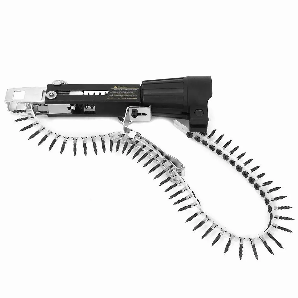 Cadena de Pistola de Clavos de Metal con Cabeza de Destornillador 3 Piezas, Cadena de Taladro, Taladro eléctrico automático para Pistola de Clavos