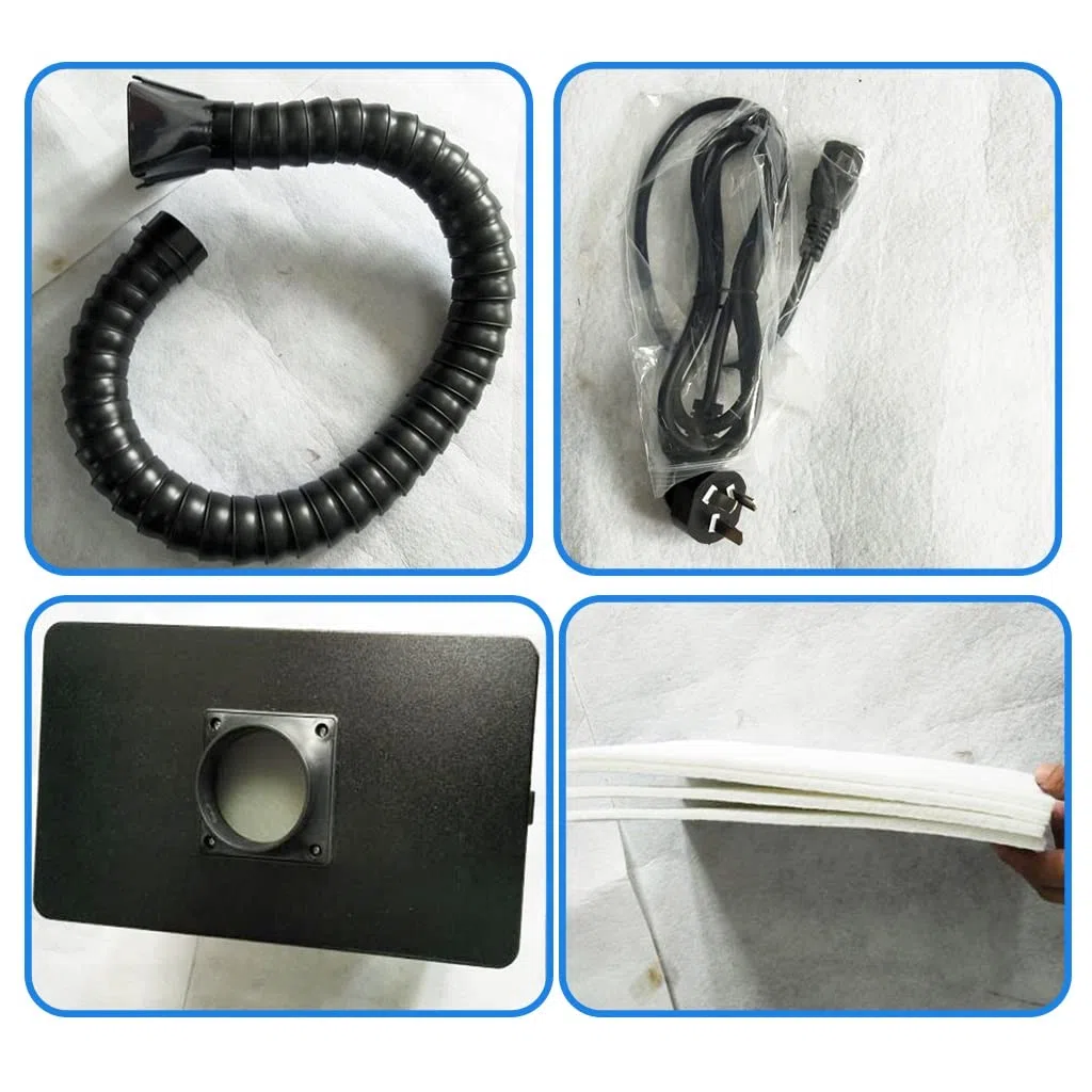 Extractor de Humos de Soldadura de 80 W Extractor de Humos de Soldadura portátil con Brazos de Soldadura Flexibles y Perilla de Mango Regulación de Velocidad Continua para soldar Estación de Trabajo