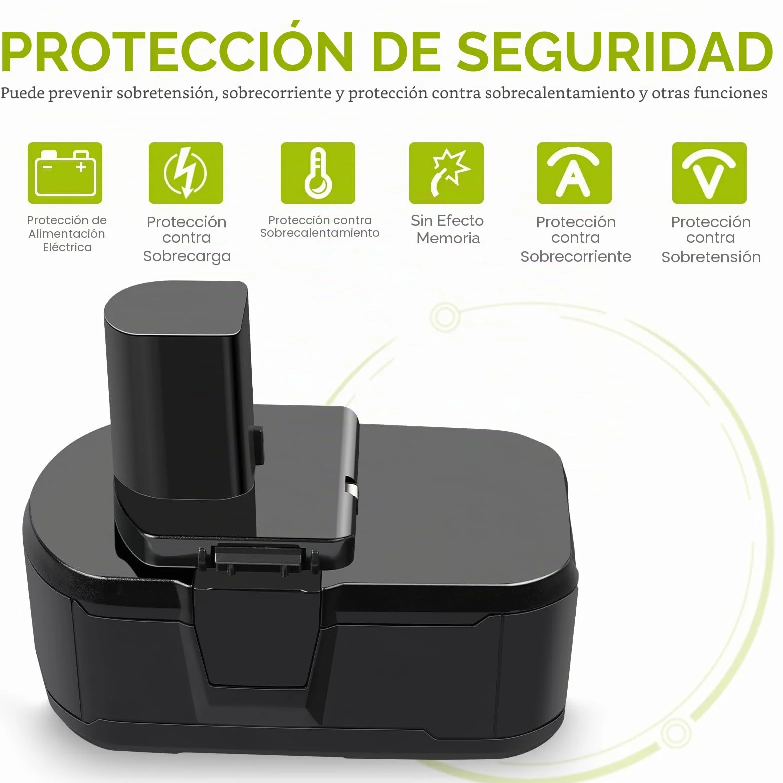 LabTEC Batería de Litio RB18L50 18V 5000mAh, Repuesto para Ryobi Batería de 18V BPL-1815 BPL-1820G BPL1820 BPL18151 P102 P103, Herramienta eléctrica con luz de Control