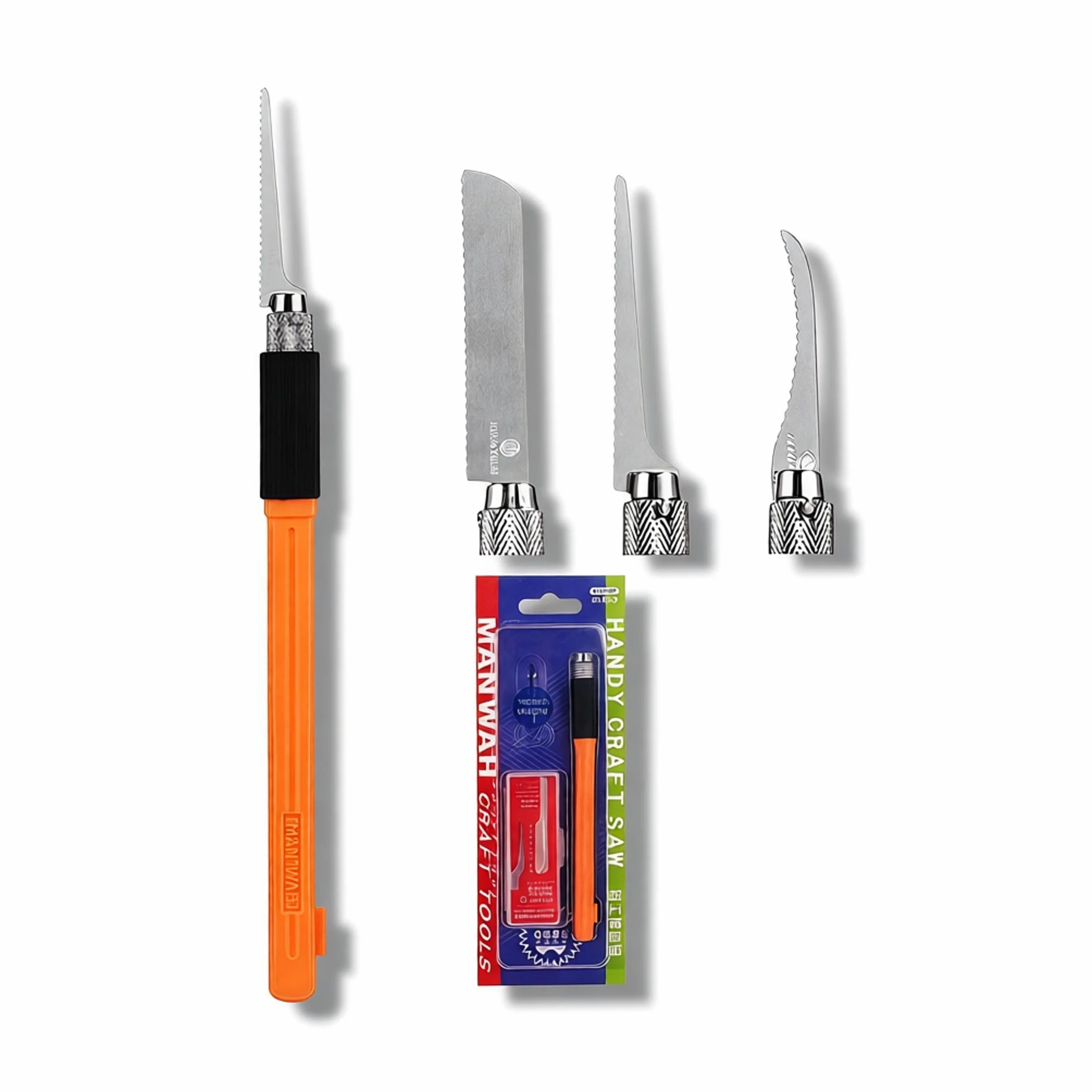 Sierra de Mano, Kit de 3 Piezas con Hojas Intercambiables para Manualidades y Hobby Mini Navaja para Tallar y Cortar Madera DIY