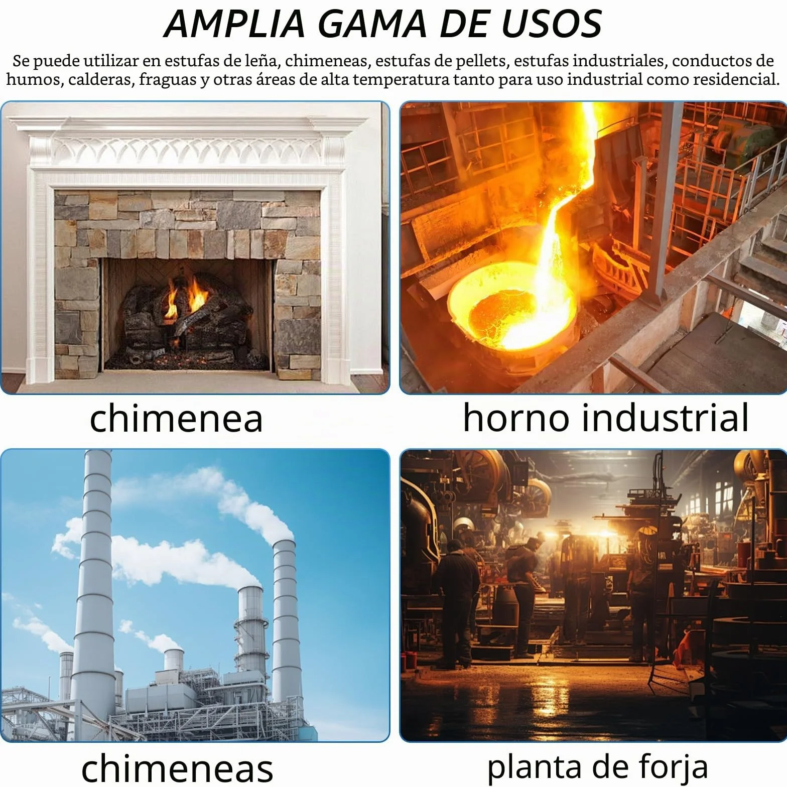 Manta Aislante Fibra Cerámica 400x610x25mm 2 piezas Alfombrilla Ignífuga Estufas Pellets 1260°C