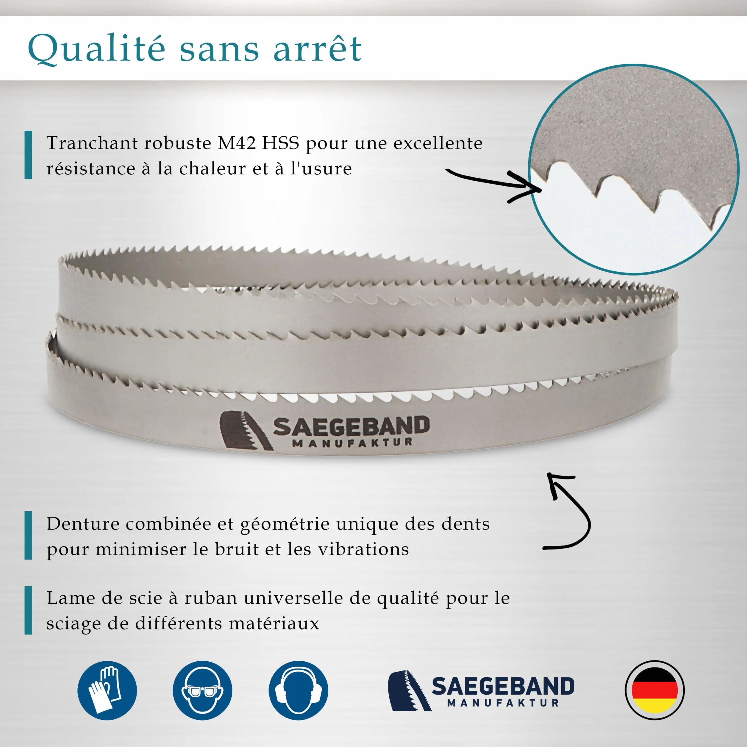 Banso M42 HSS bimetal Sierra de cinta 2140 x 20 x 0,9 mm 10/14 ZpZ
