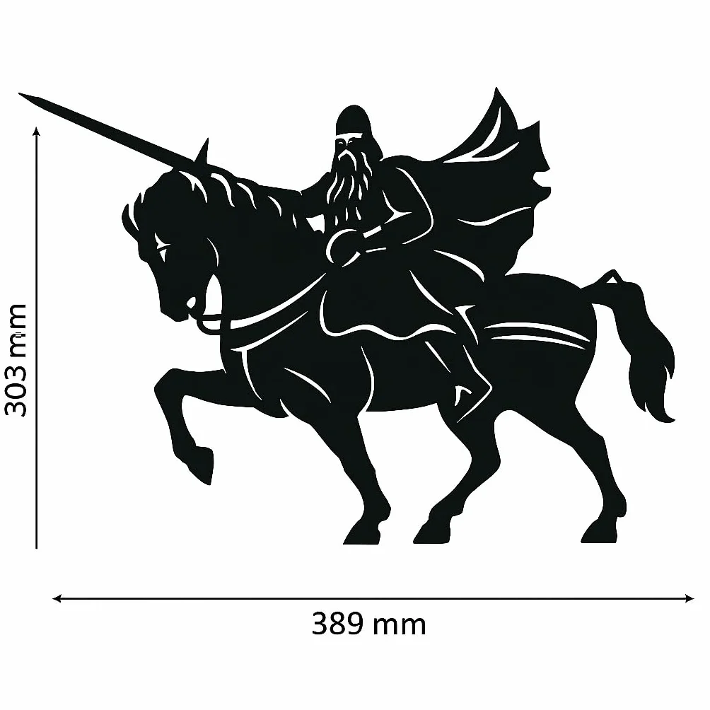 Silueta CID de forja Diferentes Medidas (303 mm de Alto x 389 mm de Ancho y 3 mm de Grosor)