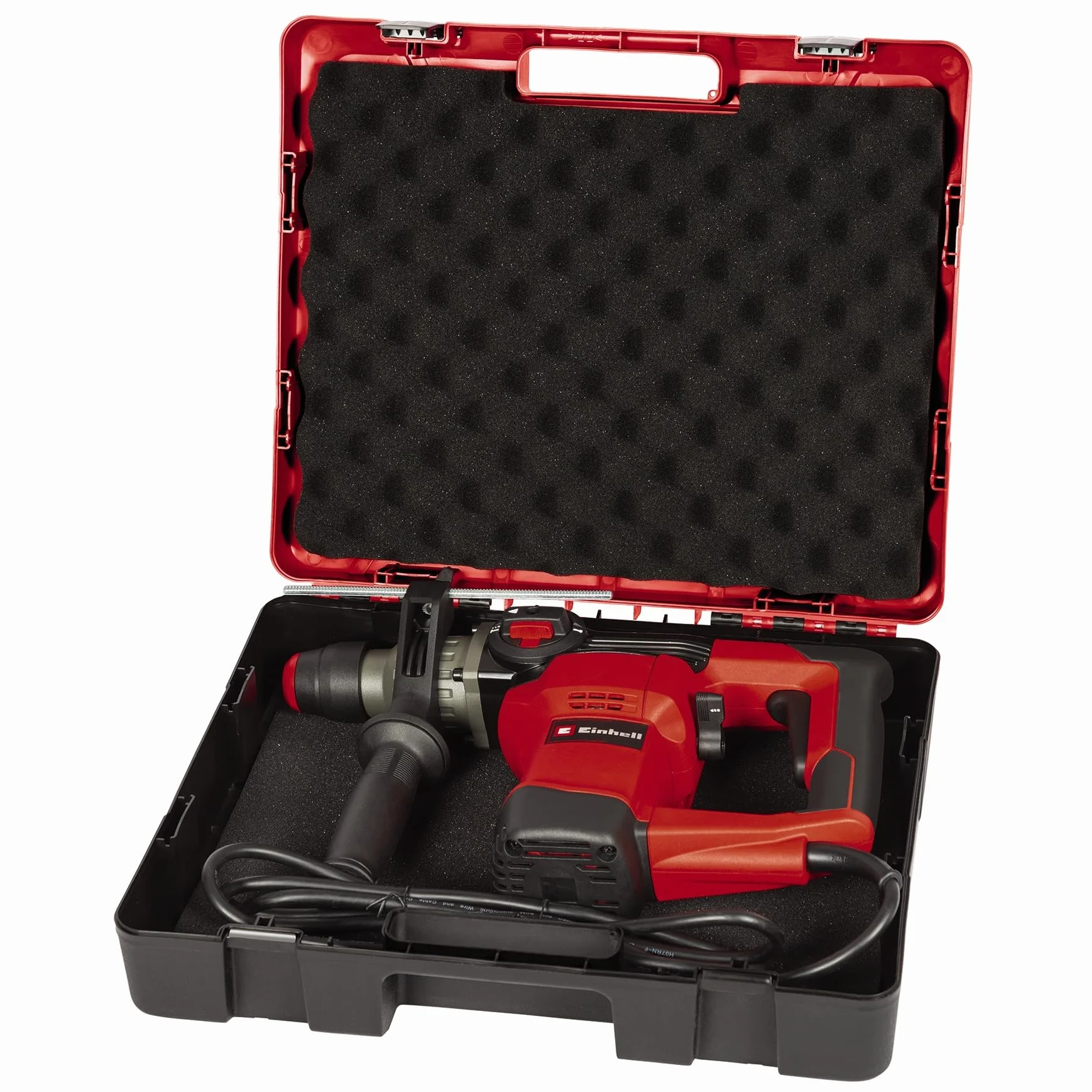 Einhell Martillo perforador TC-RH 28 3F (950 W, 3,5 J, mecanismo percutor neumático, SDS-plus, tope de profundidad, perforación/perforación con percusión/cincelado con fijación, incl. maletín)